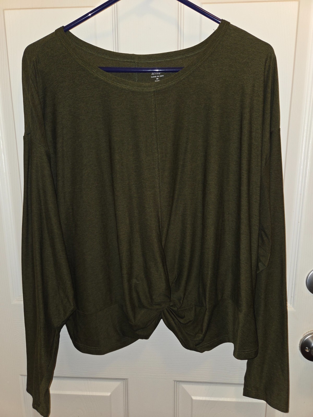 Old Navy ladies activewear super soft olive green top
