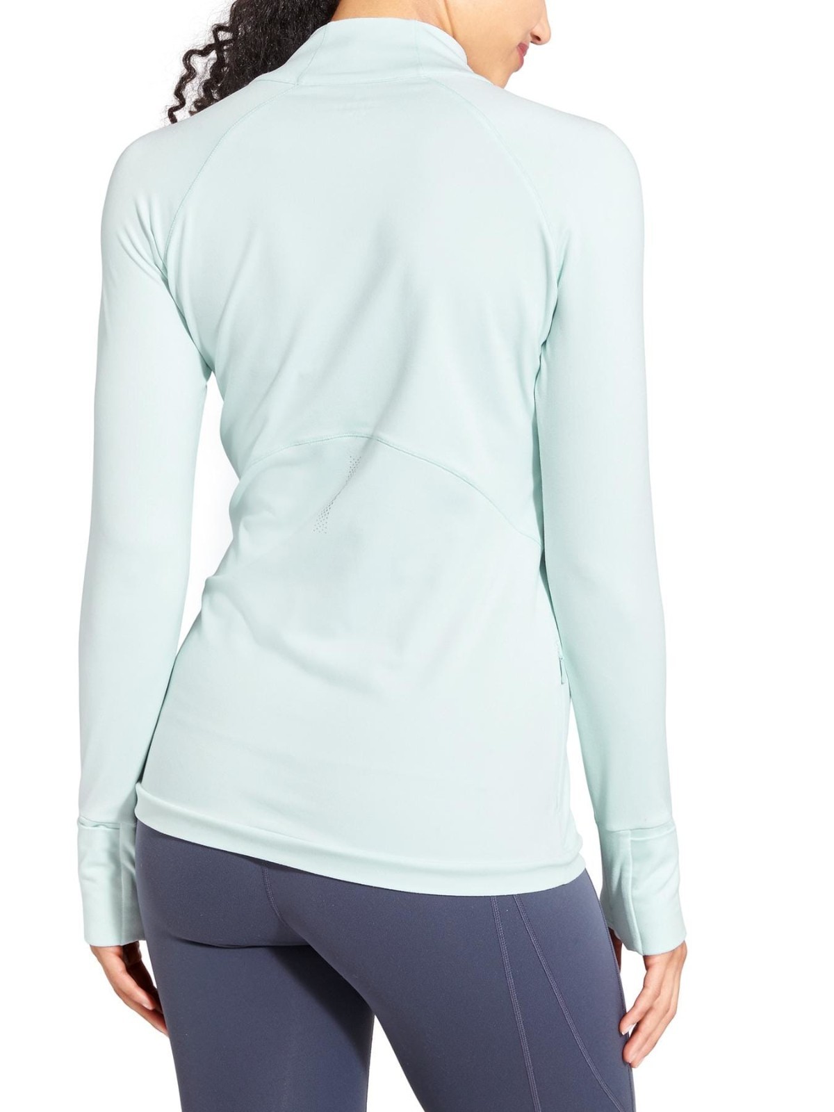 NWT Athleta Superluxe Half Zip Top, Wild Raisin SIZE XS #347817 v823