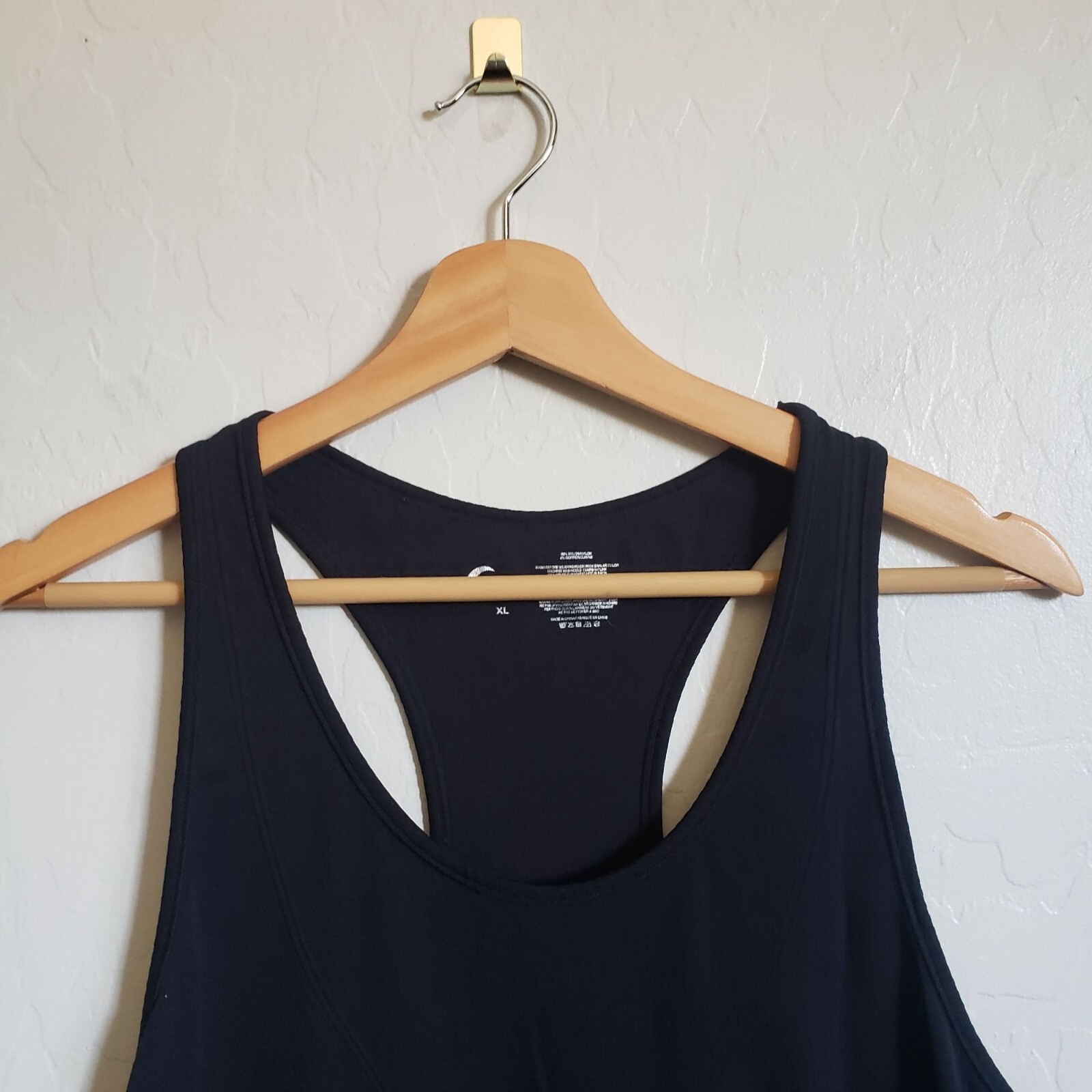 ZYIA Active Copper Charged Seamless Racerback Tank Top Nylon Black Sz Women’s XL