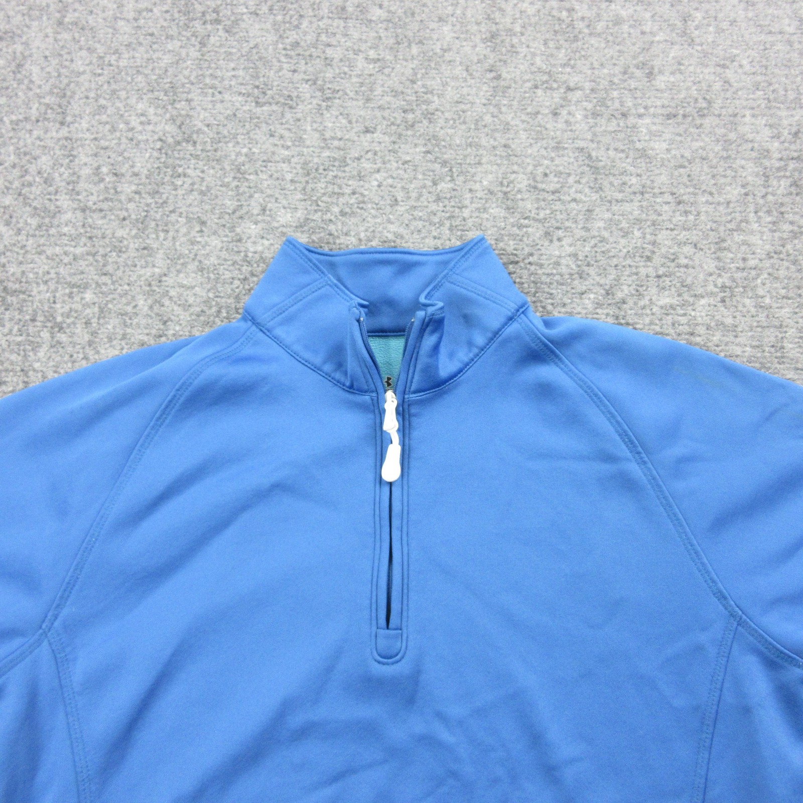 Under Armour ColdGear Pullover Womens Small Blue 1/4 Zip Fleece Running Athletic