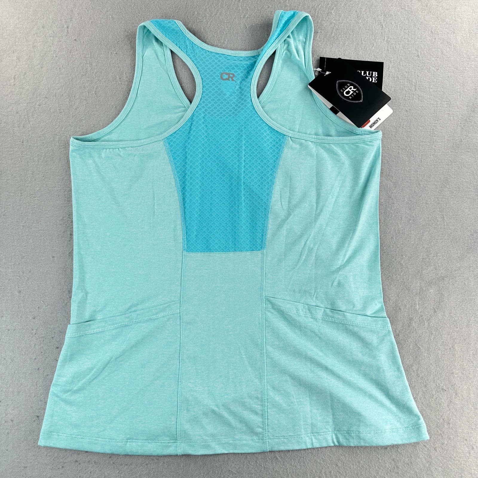 Club Ride Tank Top Shirt Womens XL Blue Racerback Cycling Athletic Trixie Bike