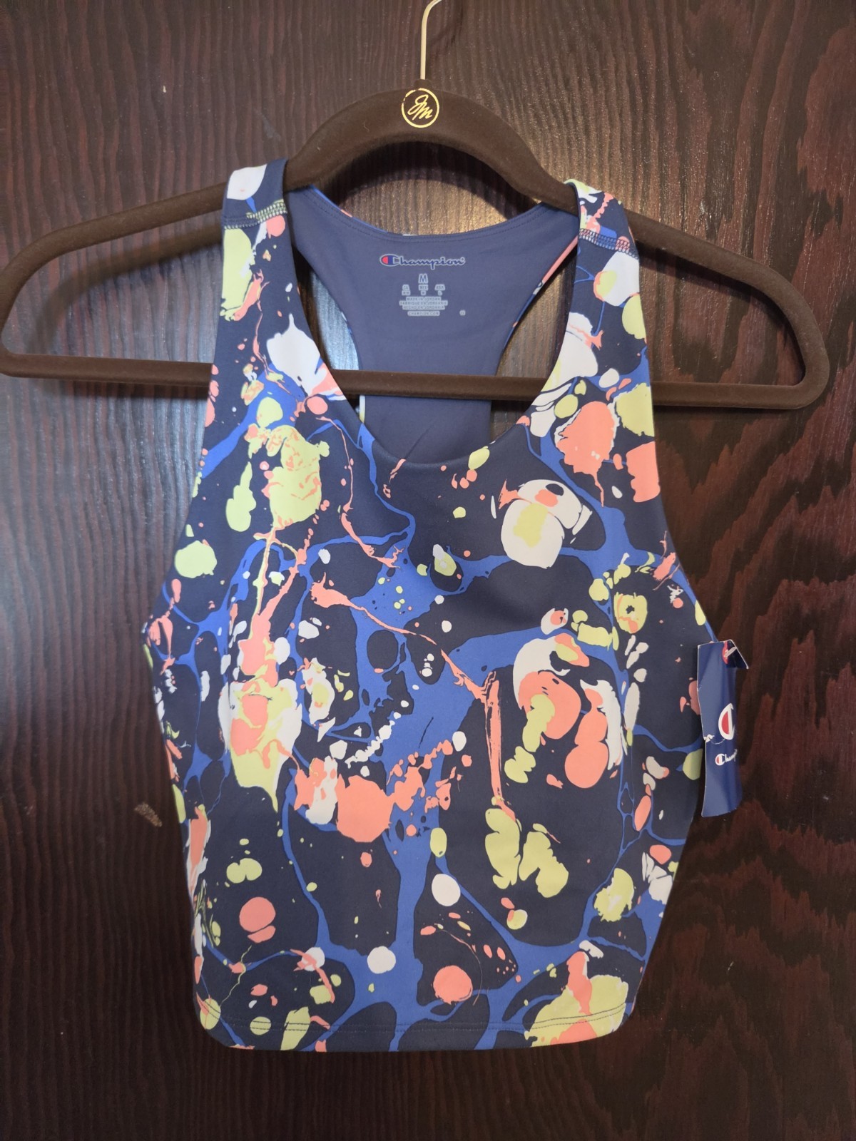 Champion Womens Athletic Crop Top Soft Touch Built in Sports Bra Size Medium NWT