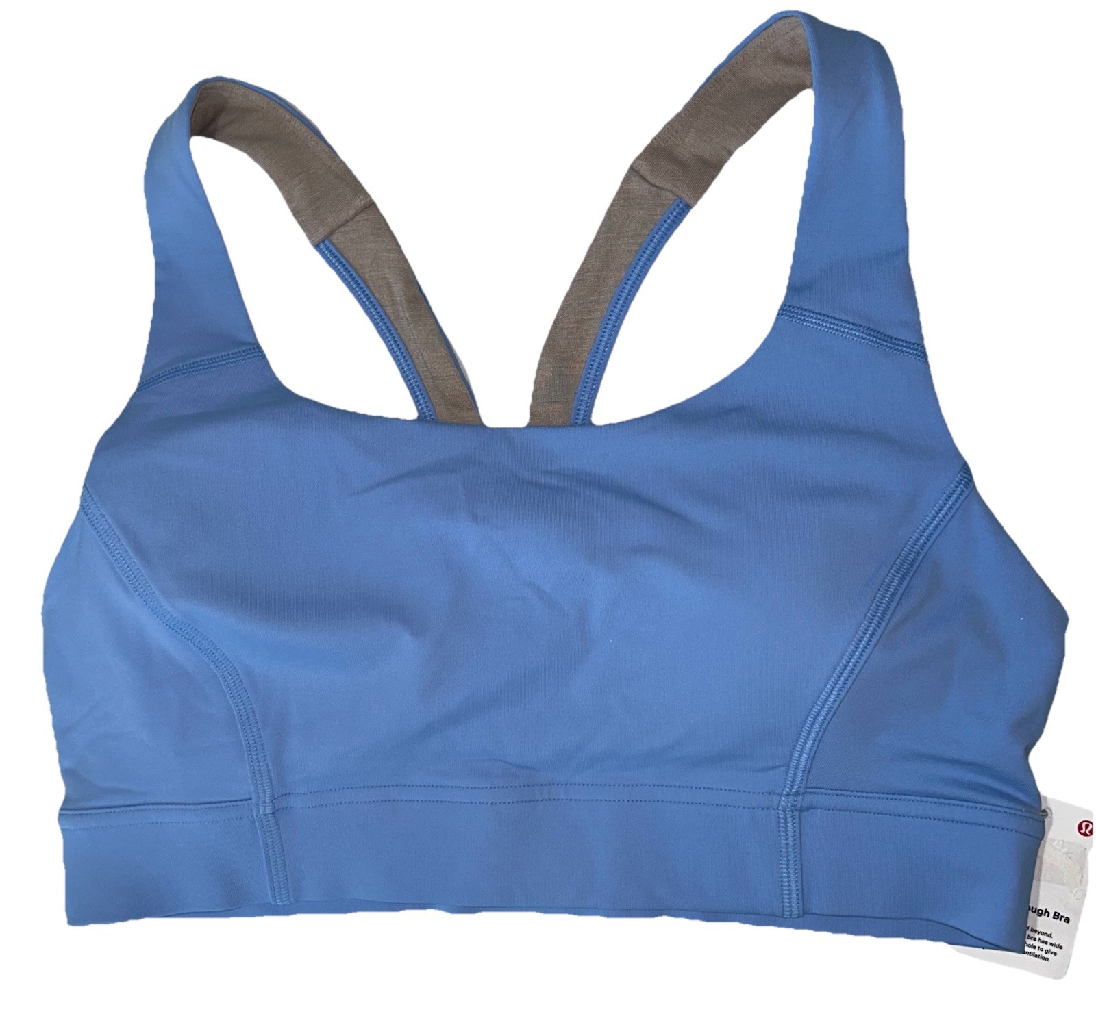 NWT💎LULULEMON💎SIZE 6💎POWER THROUGH BRA💎RACERBACK💎AUTHENTIC💎SERENE BLUE💎