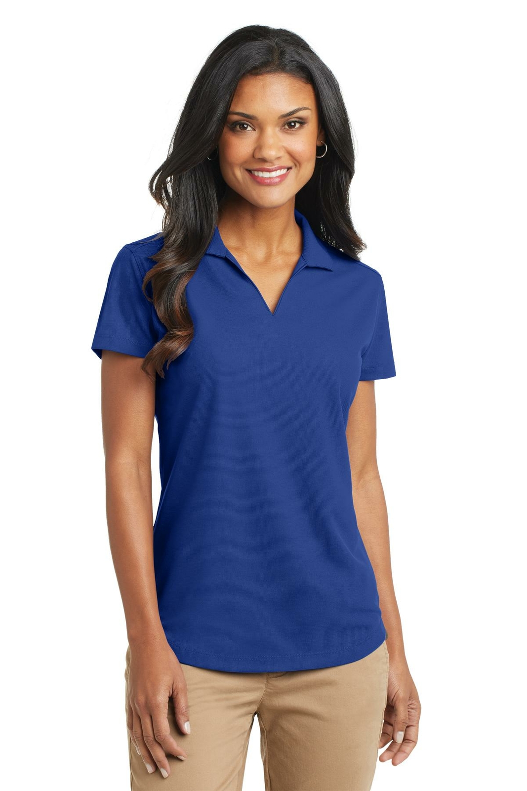 Port Authority L572 Womens Short Sleeve Moisture Wick Dry Zone Grid Polo Shirt