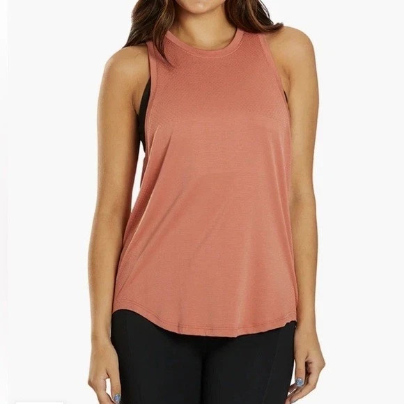 Varley Dacey Longline Tank Top Mauve Rose S/M? Stretch Athleisure Active Lounge