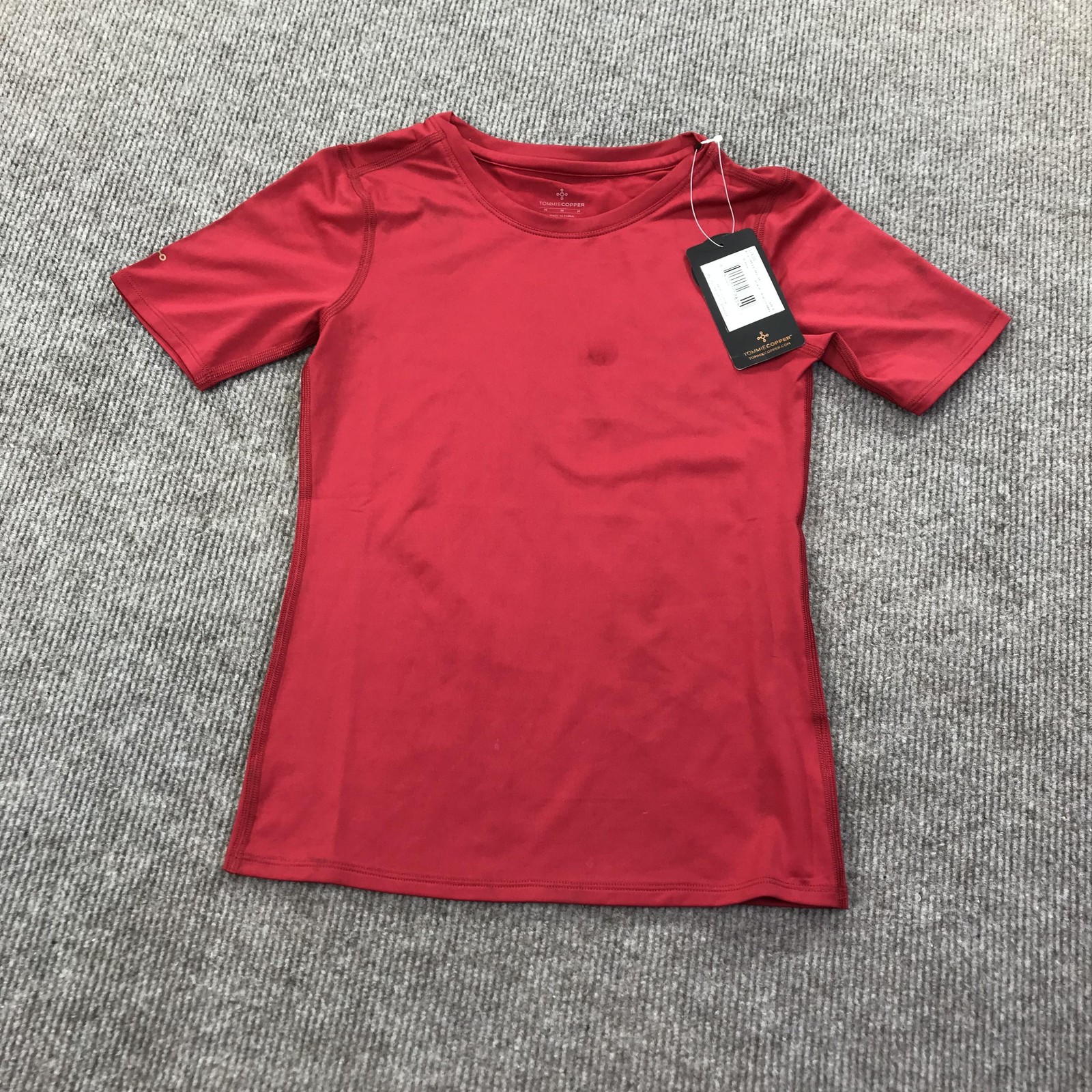 Tommie Copper Shirt Womens Medium Red BodyCore Compression Crew Tee Top Stretch