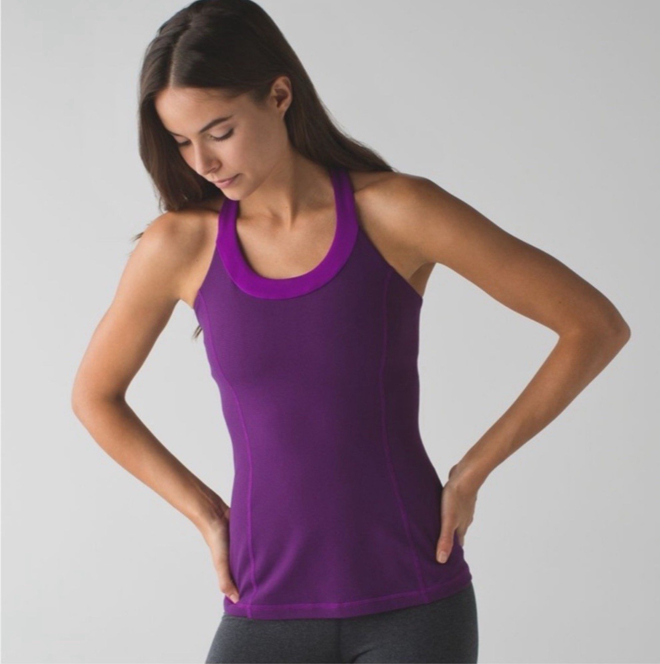 Lululemon Enhearten Wee Stripe Tender Violet Purple Tank Top Women’s Size 6