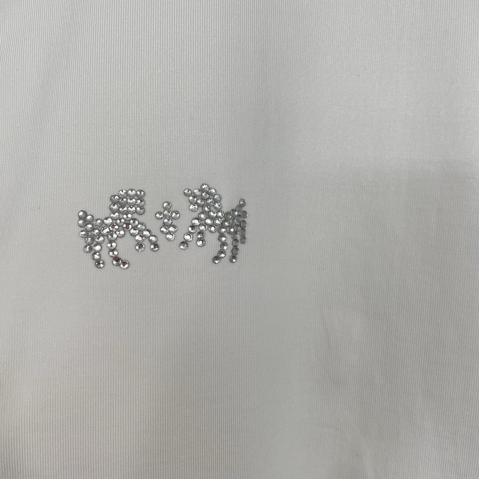 Equine Couture Rio Show Shirt Women XL White Equestrian 1/4 Pearl Snap Horse Grl