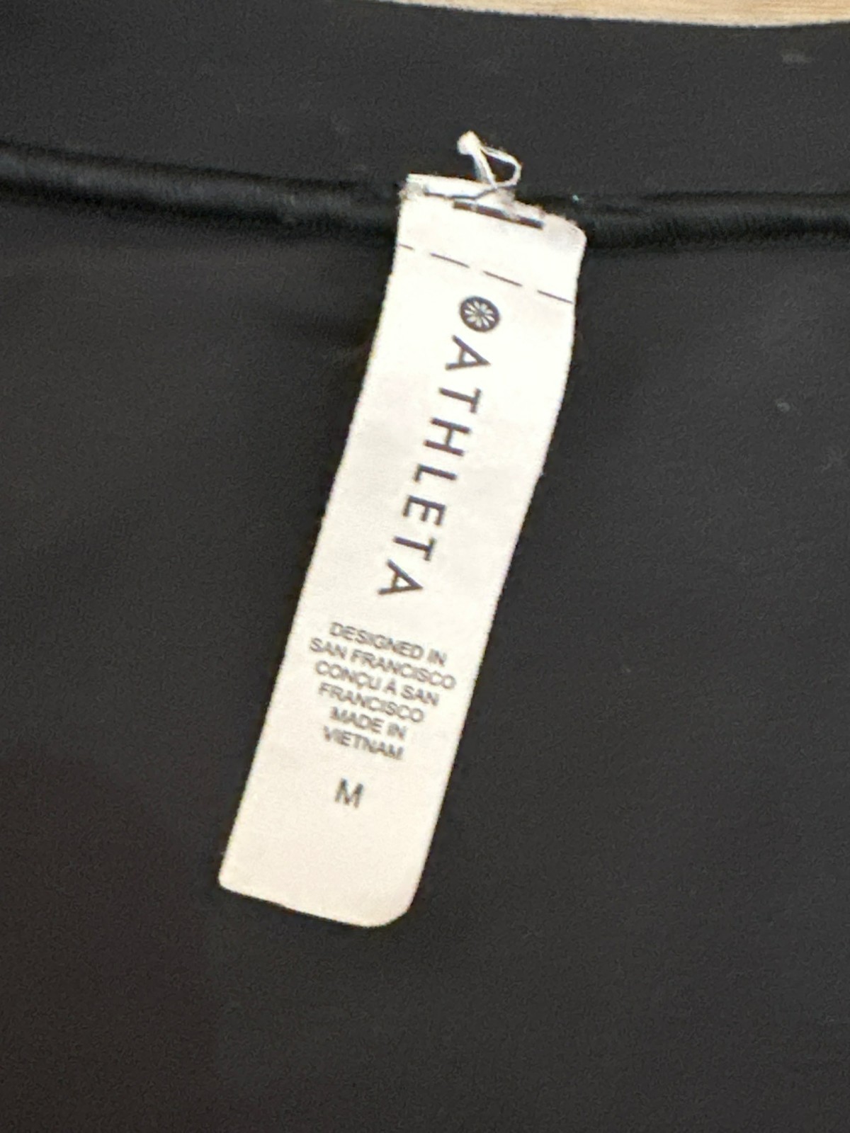 Athleta Wrap Top M Nylon & Elastane Blend Black Long Sleeve Athleisure Yoga