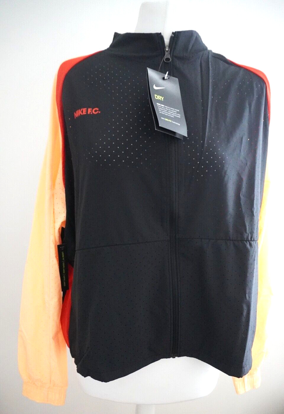 women’s nike f.c. dri fit size L black new
