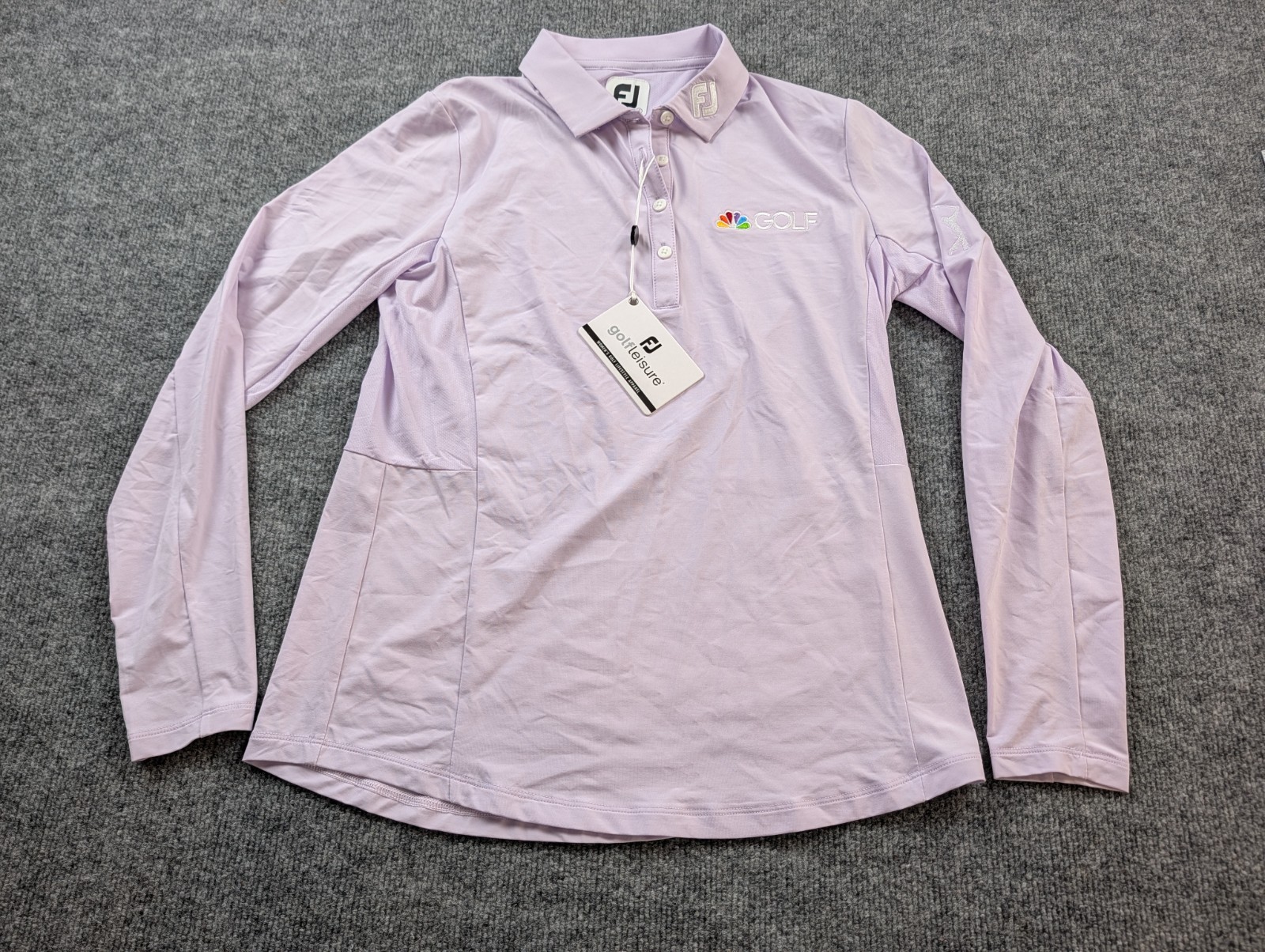 FootJoy Golf Women’s Small Long Sleeve Polo Sun Protection Shirt Purple NWT