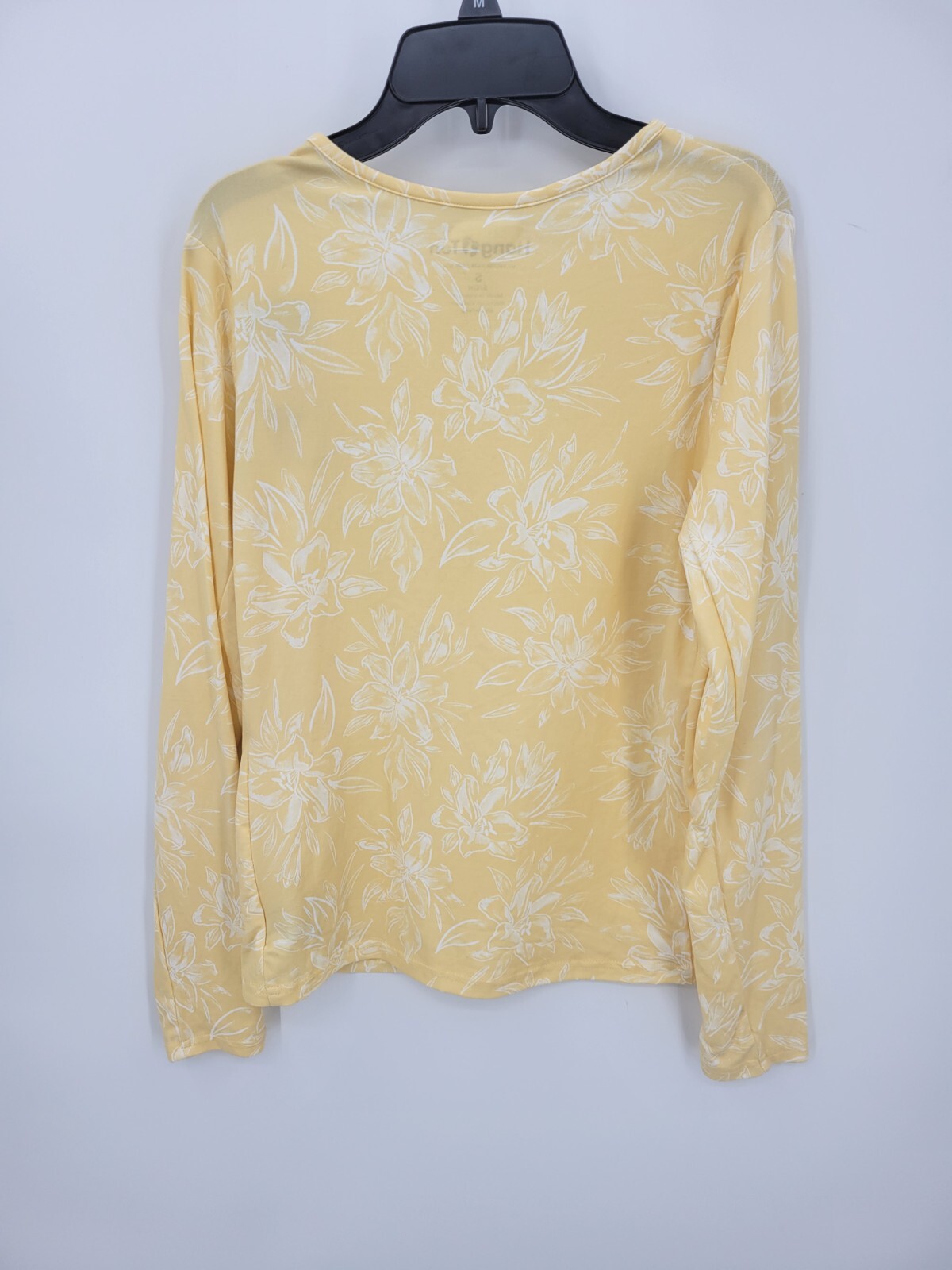 Hang Ten Rash Guard Top Womens Small Yellow Long Sleeve UPF 50+ Quick Dry Swim