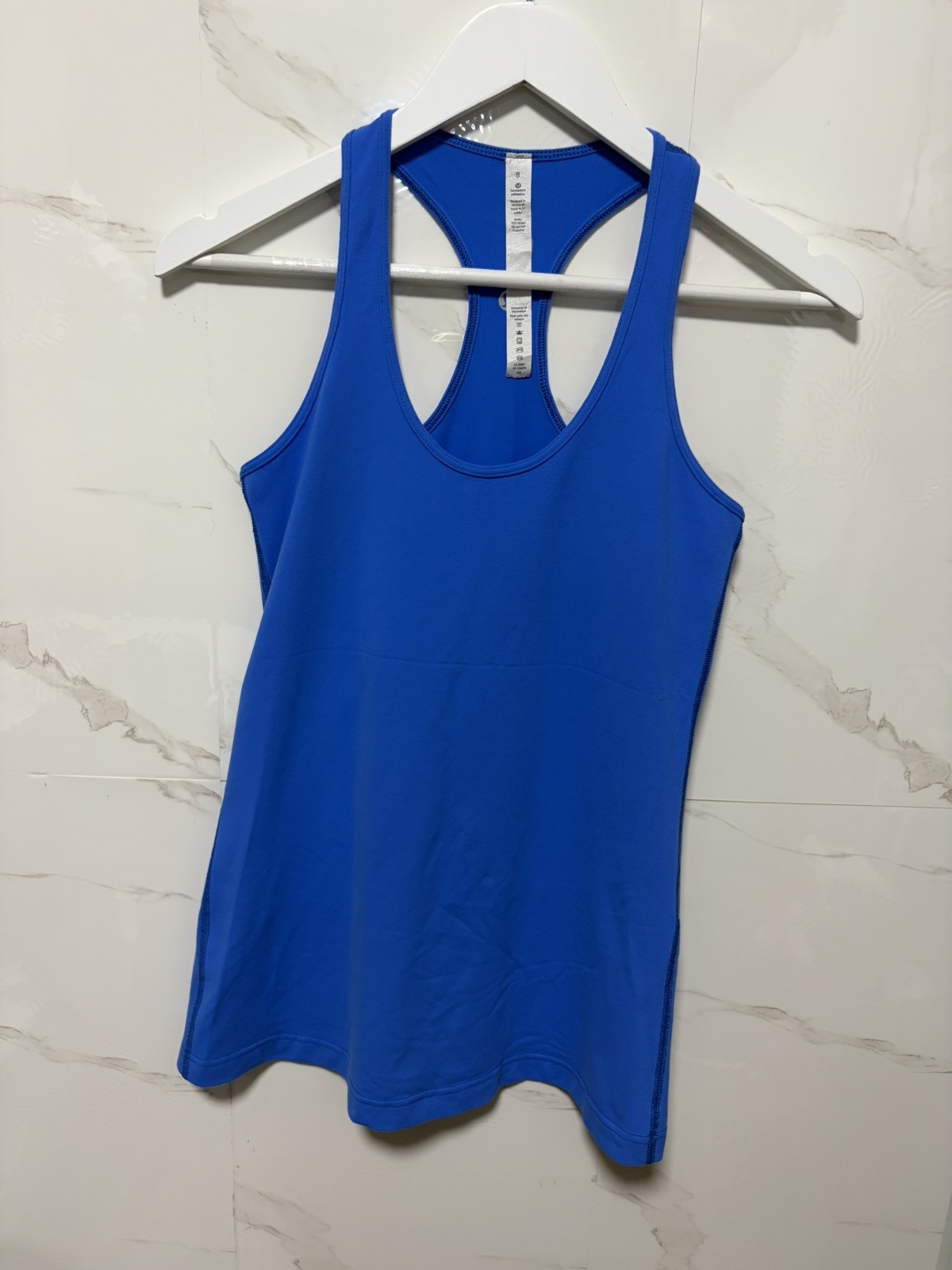 lululemon Tank Women’s Blue Racerback Athletic Tank Size 8 Workout Fitness
