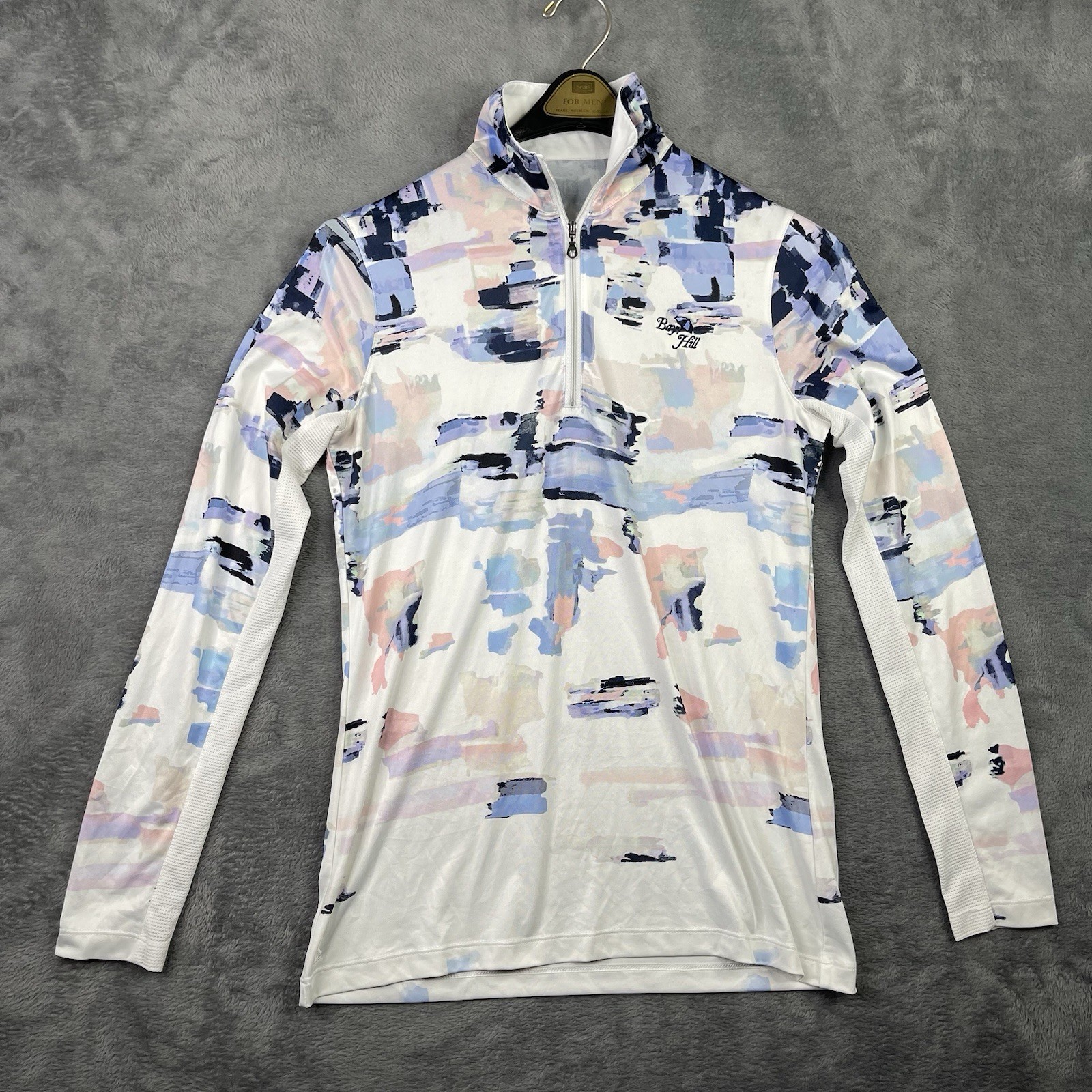 Kate Lord Shirt Women Extra Small Golf BAY HILL 1/4 Zip Active Pullover Abstract
