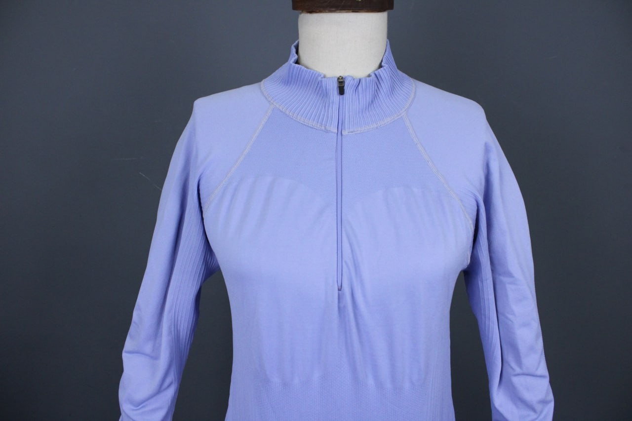 Under Armour Seamless Purple Solid 1/4 Zip Long Sleeve Pullover Top Shirt Sz S/M