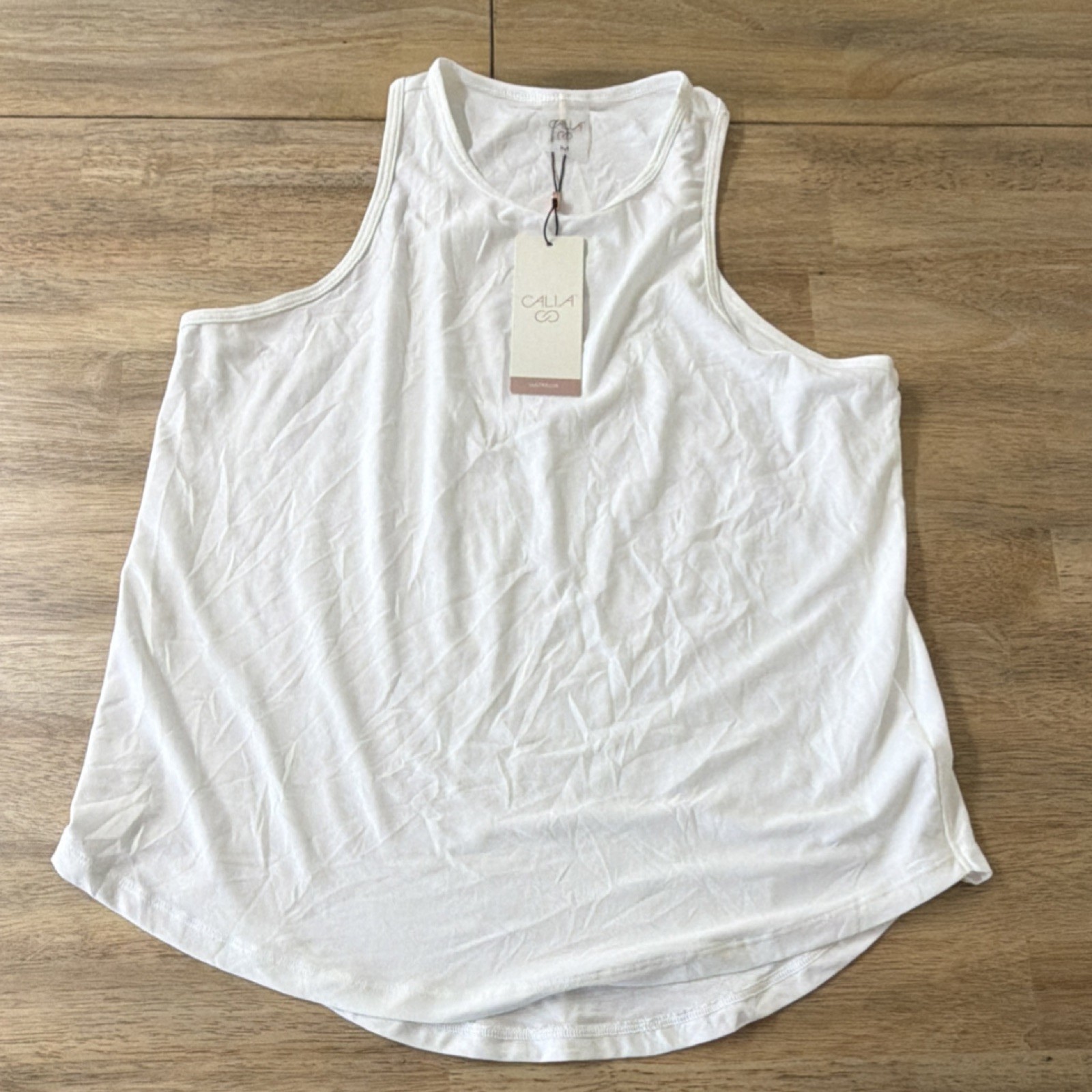 CALIA Lustralux Cutaway Tank Lightweight Stretch M Pure White WAX31366