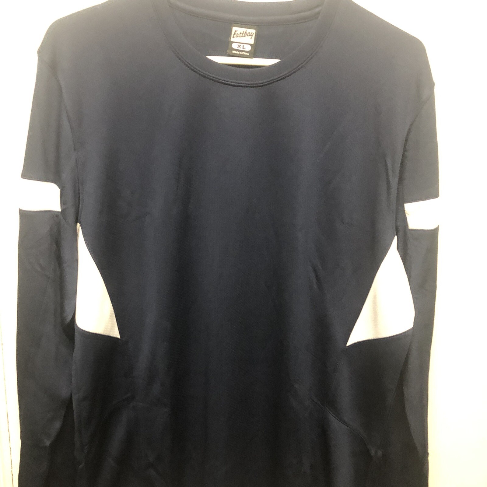 Eastbay Womens Evapor Team Shooting Long Sleeve Shirt XL Navy/White NWT