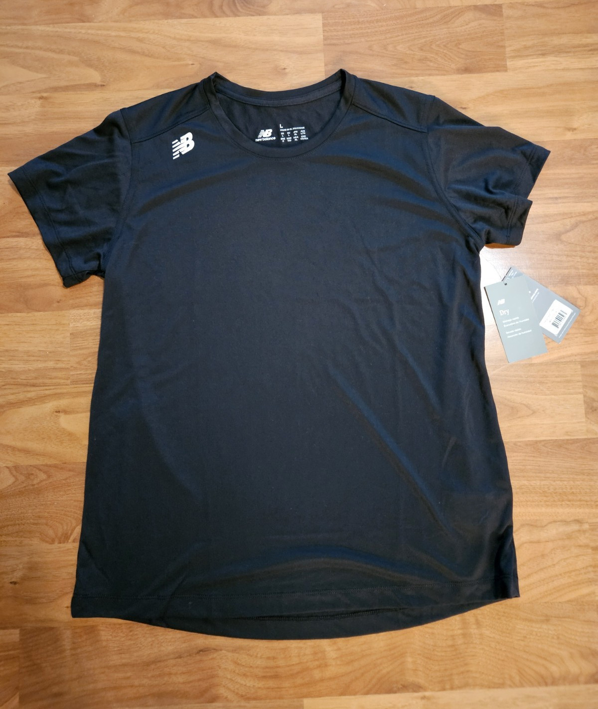 New Balance Women’s Moisture Wicking Quick Dry Crew Neck T-Shirt Black L TMVT500