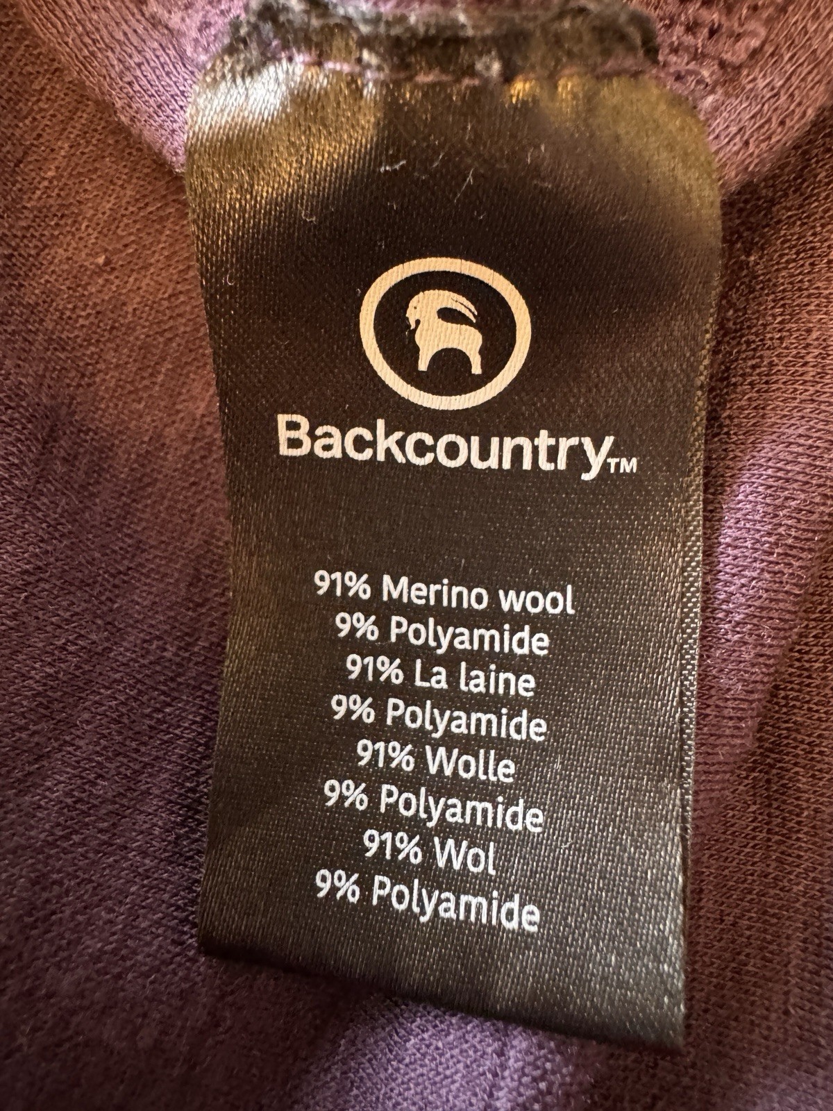 Backcountry Baselayer Top Womens Medium Purple Spruces Merino 1/4 Zip Gorpcore
