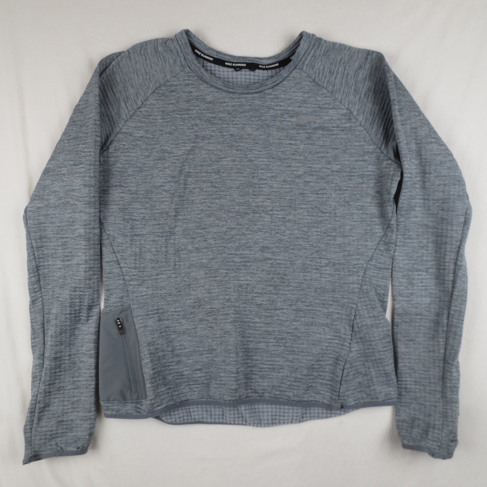 Nike Running Element Shirt Womens Med Gray Long Sleeve Training Running Outdoors