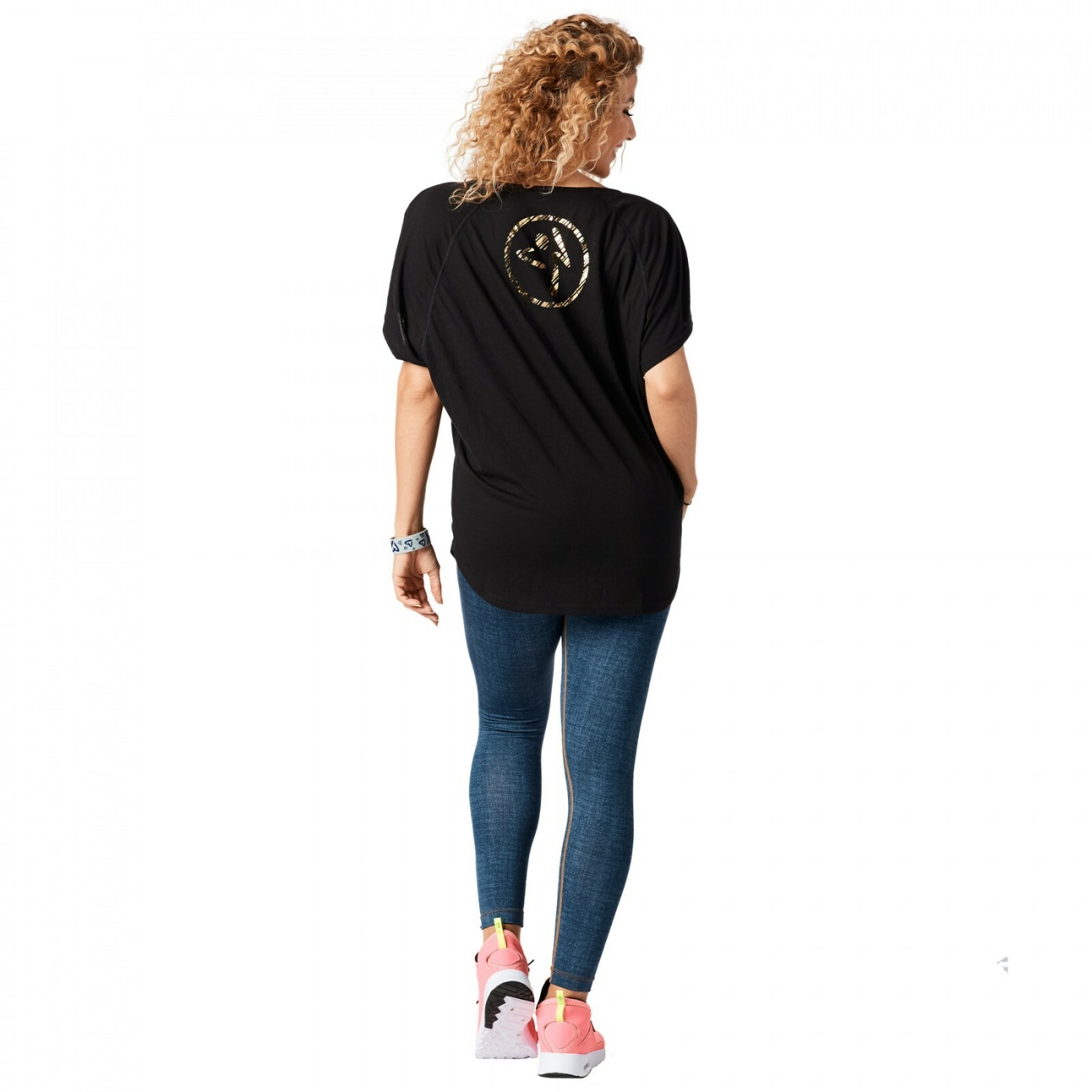 Zumba Retro Throwback Fast Dash Fancy Top – Bold Black ~ size XS/S ~ New!