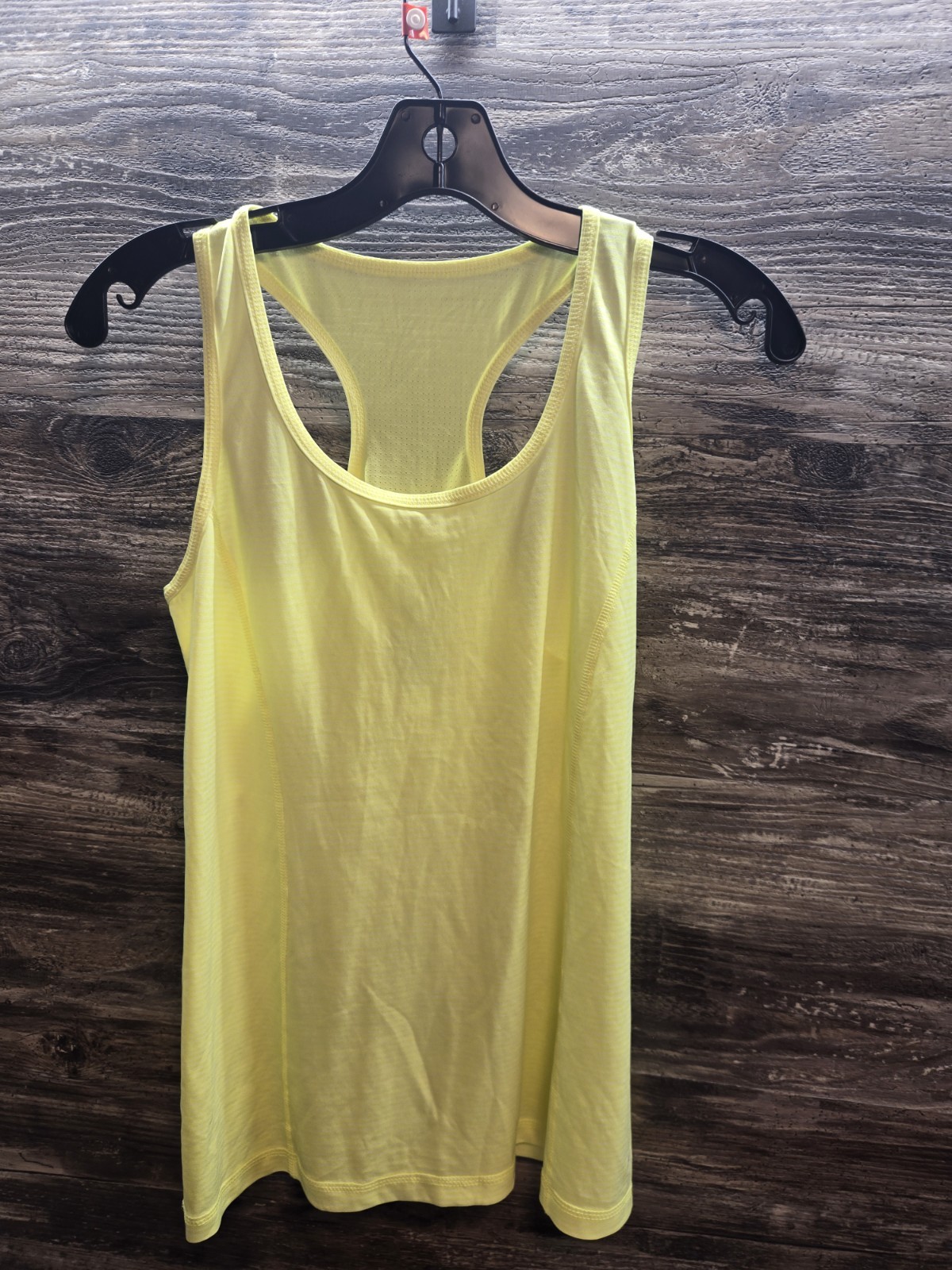 Danskin Now M(8-10) Semi Fitted Dri More Neon Yellow Racerback Athletic Tank