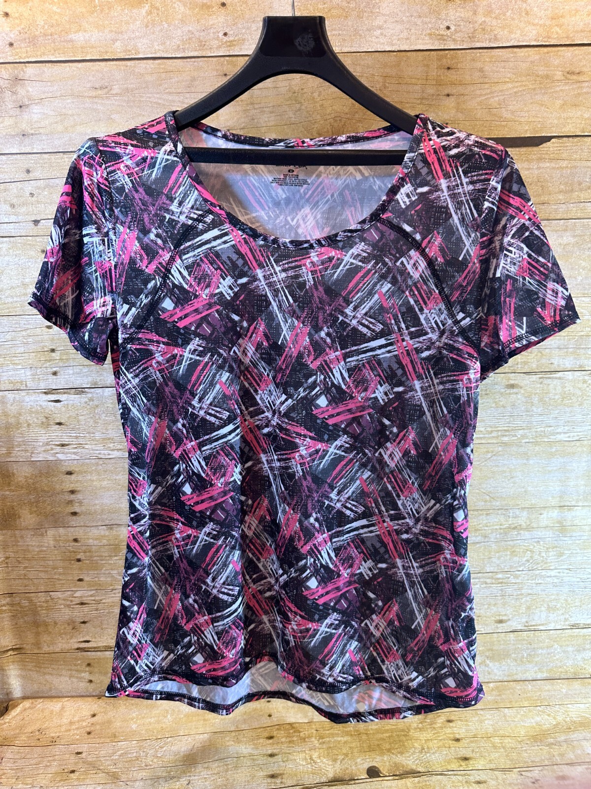 EXERTEK ACTIVE TEE T-SHIRT TOP WOMEN’S MEDIUM BOAT NECK SS PERFORMANCE ⭐️MINT⭐️