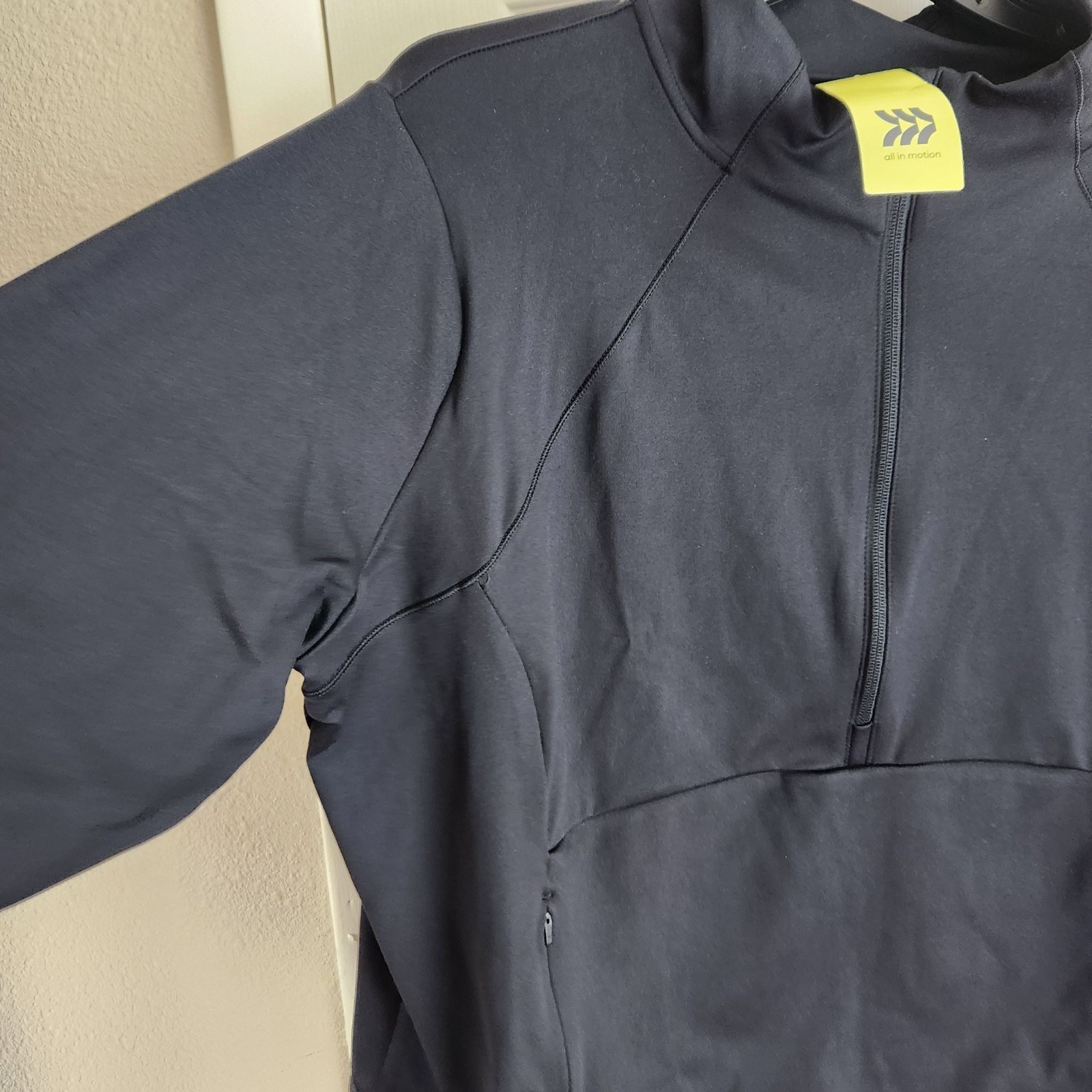 All In Motion Womens Jacket 1/2 Zip Pullover Long Sleeve Top 3X Black NWT
