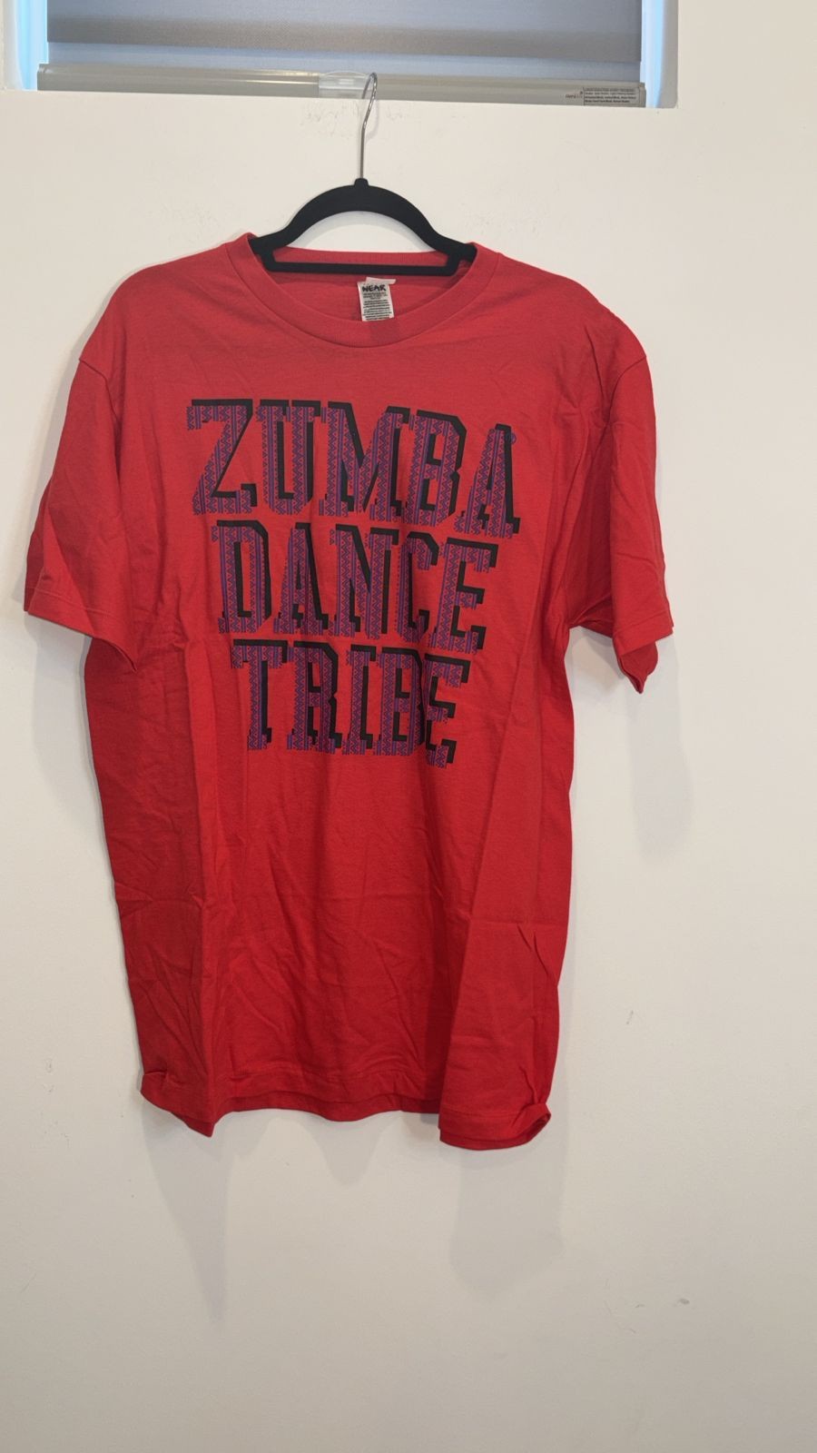 Zumba Dance Tribe T-Shirt Red Cotton Athletic Tee – Perfect for Dance Fitness