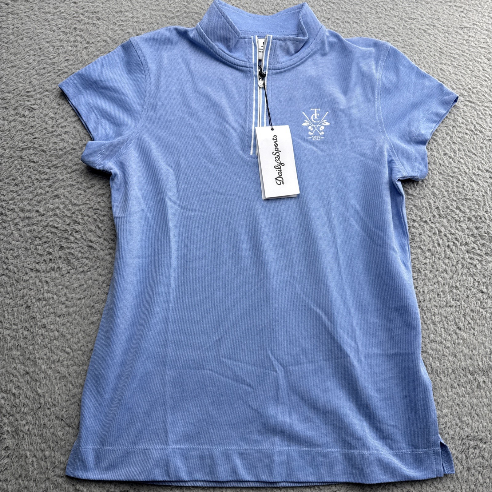 Daily Sports Golf Polo Shirt Womens Medium S/S Cotton Blend Pique Pickleball