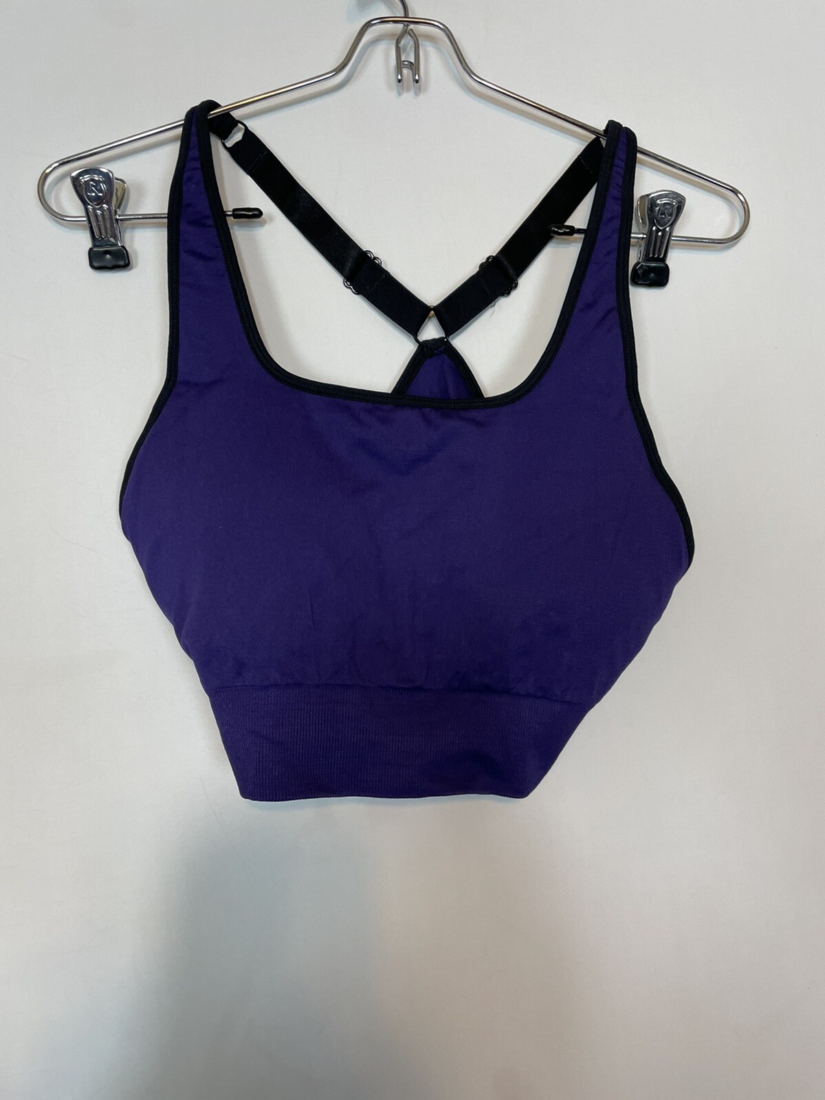 Fabletics Purple slightly padded removable pads gym tank Top Workout Bra Size XS
