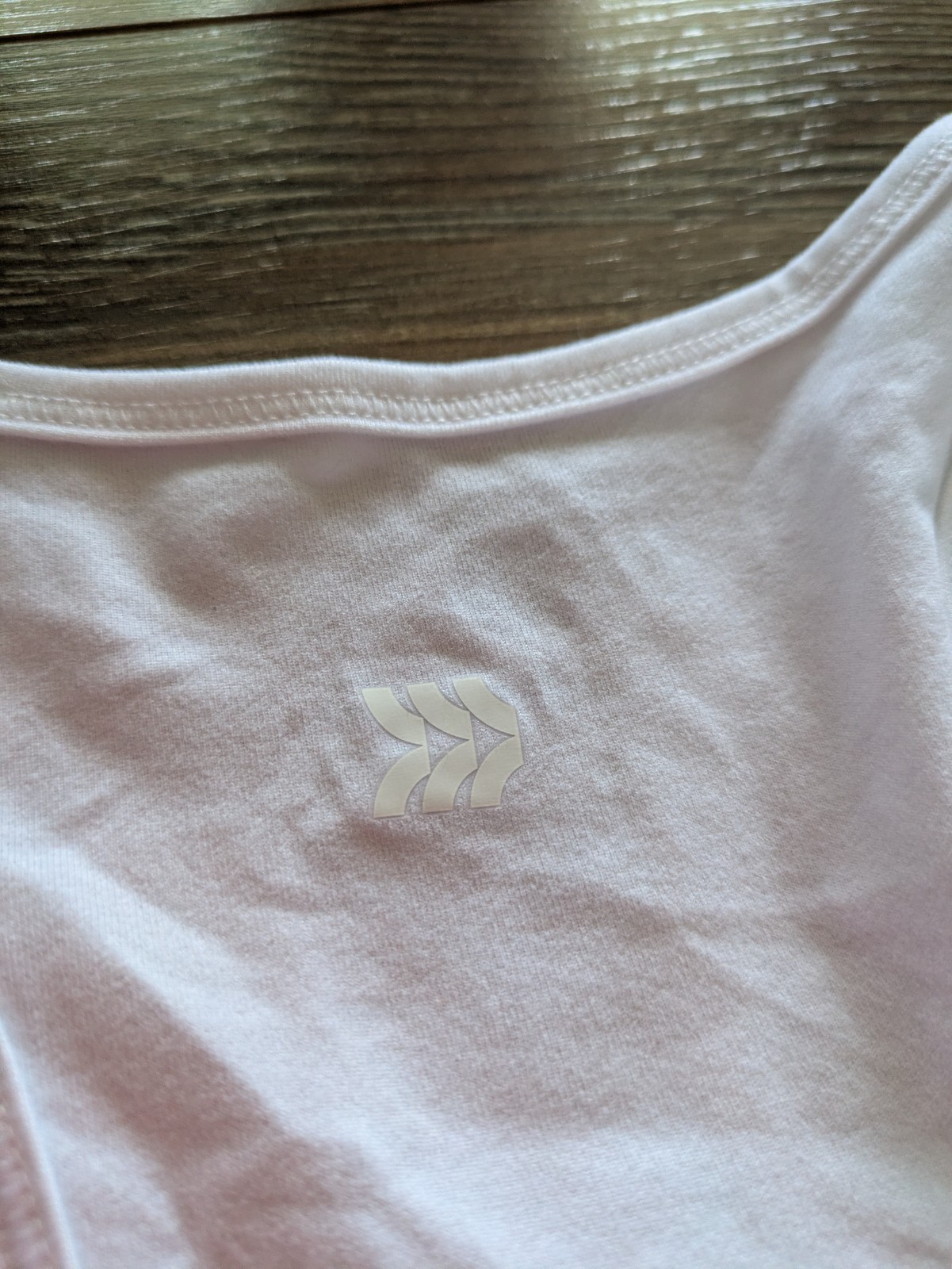 All In Motion Solid White Racerback Athletic Tank Top LRG