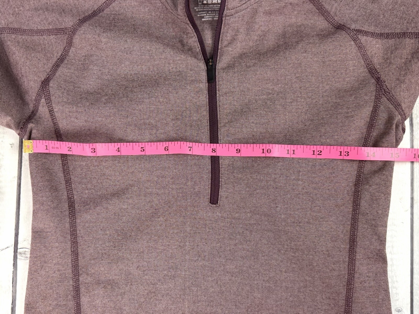 Carhartt Force 1/2 Zip Pullover Lightweight Mauve Mockneck Workwear XS 0-2 0154