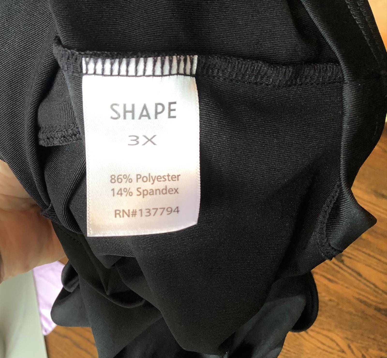 SHAPE Womens Activewear Workout Top Black with Cut Out Back Size 3X
