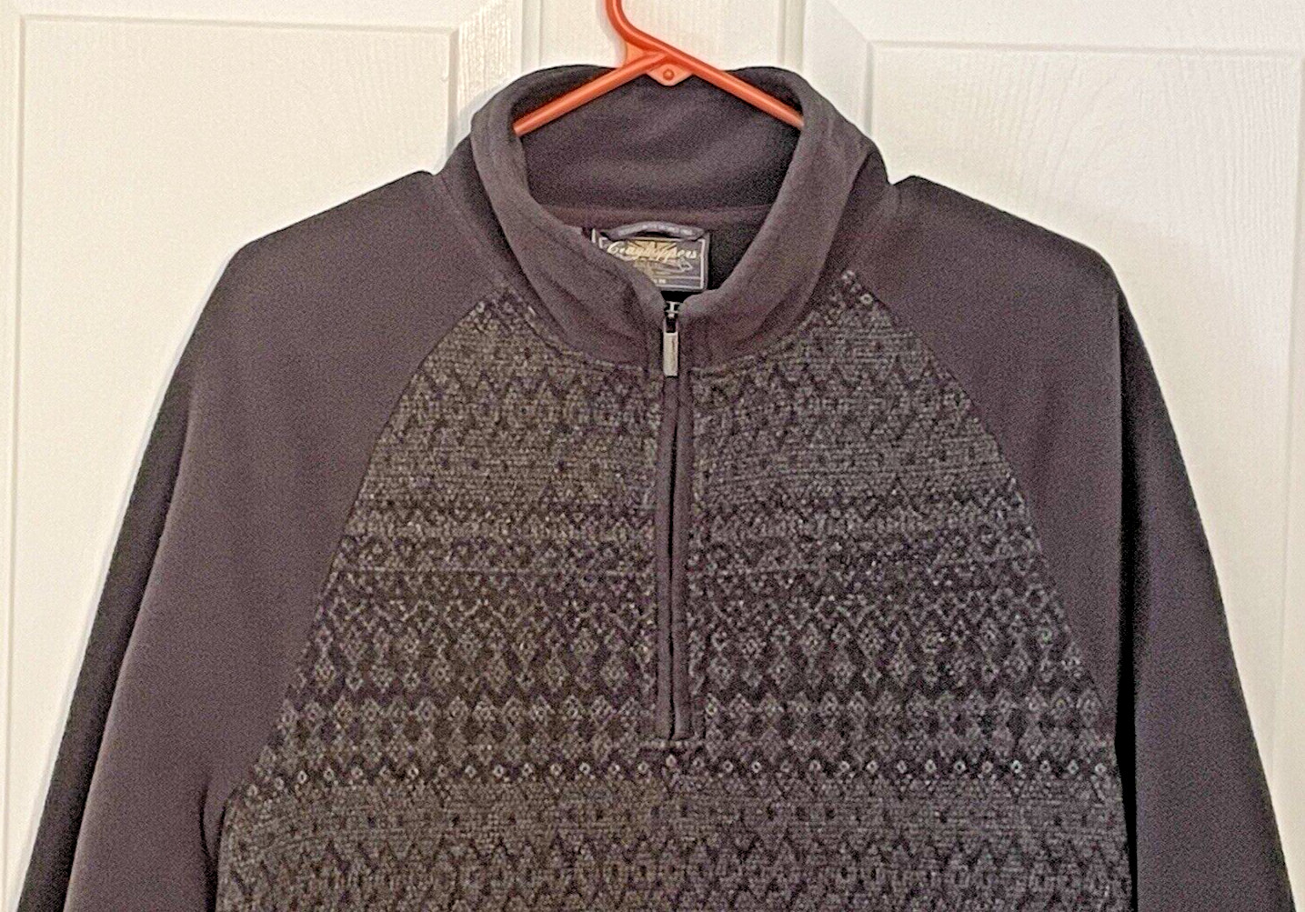 Craghoppers Women’s XL Fleece 1/4 Zip Pullover Gray Argyle Diamond Pattern