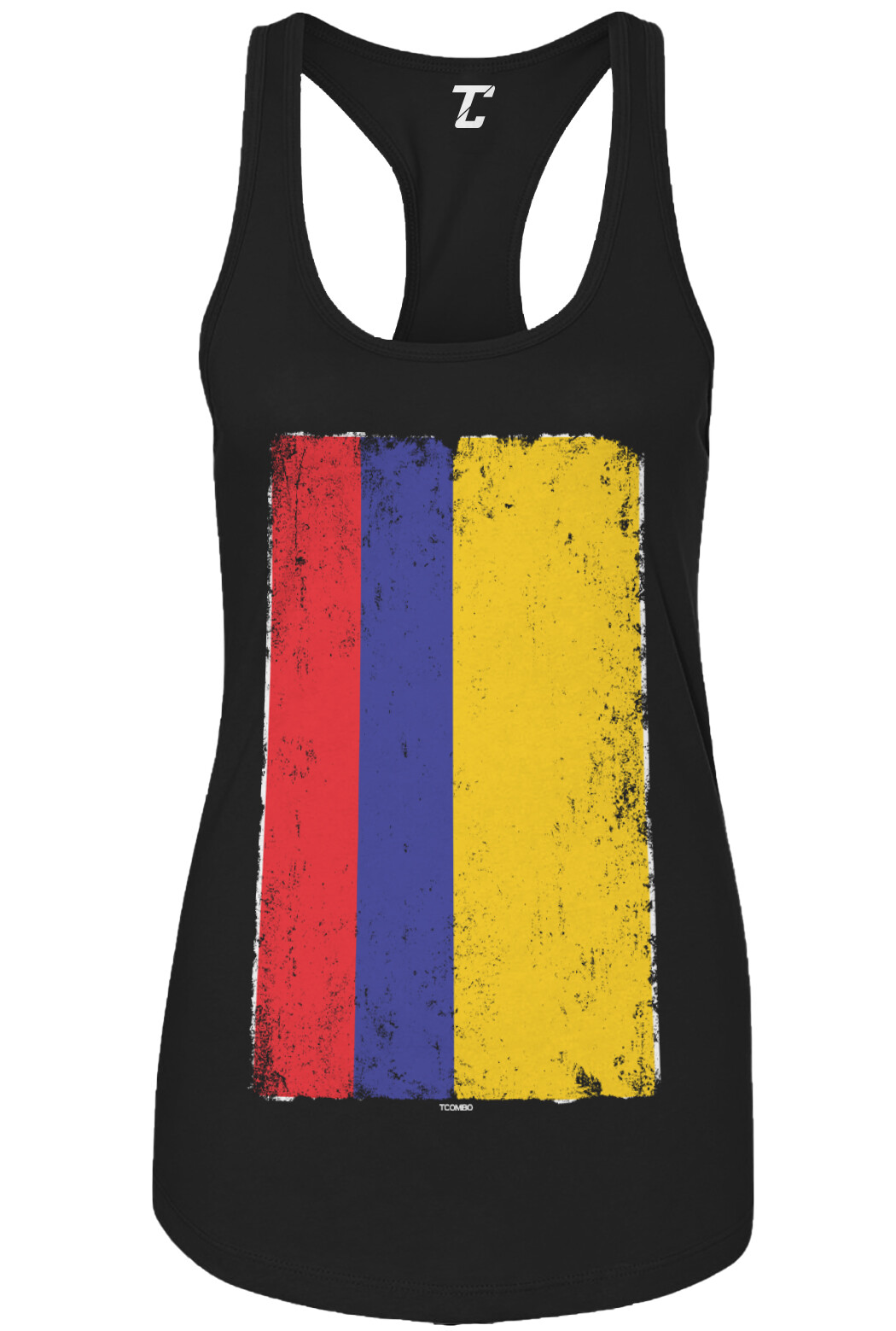 Distressed Colombia Flag – Colombian Heritage Pride Women’s Tank