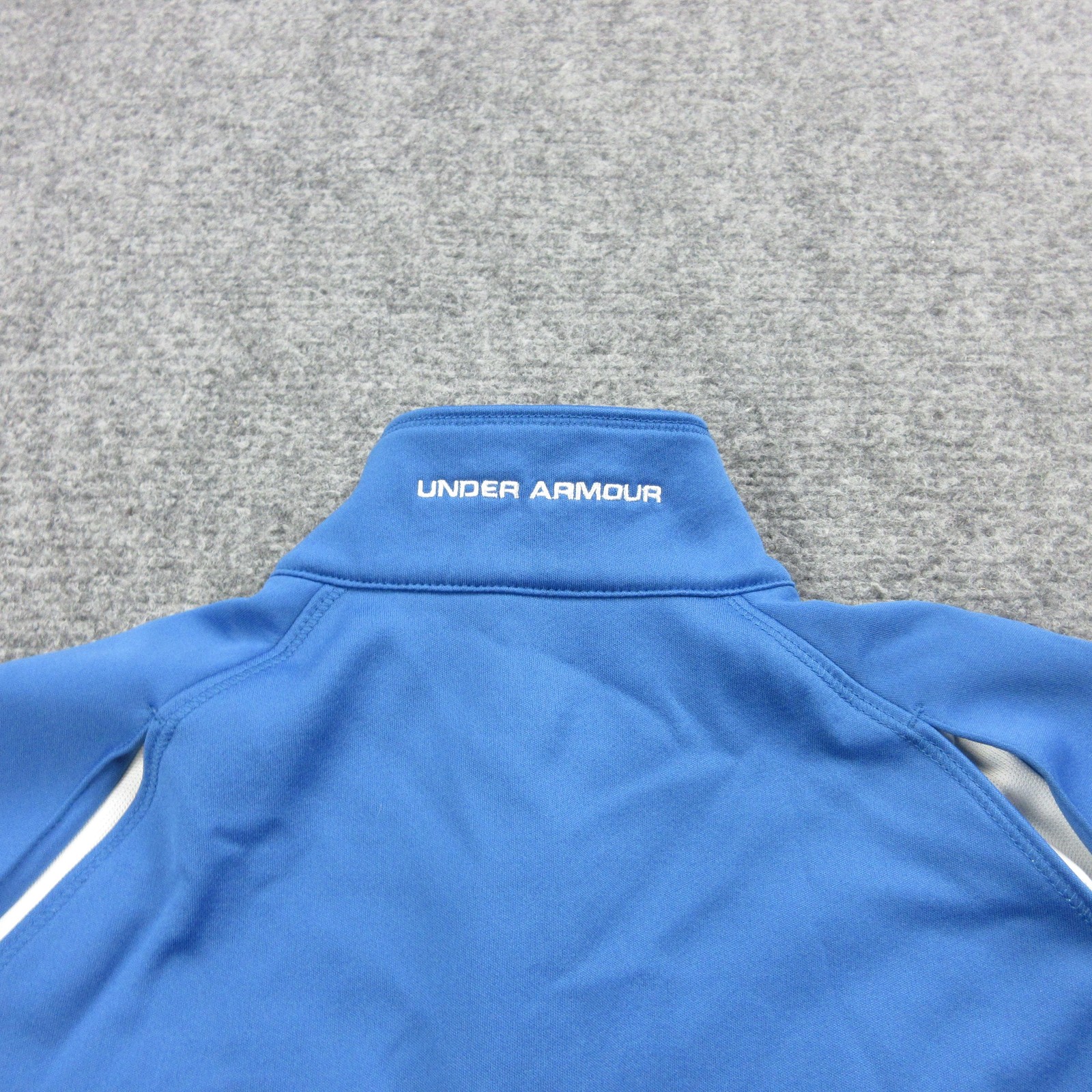 Under Armour ColdGear Pullover Womens Small Blue 1/4 Zip Fleece Running Athletic