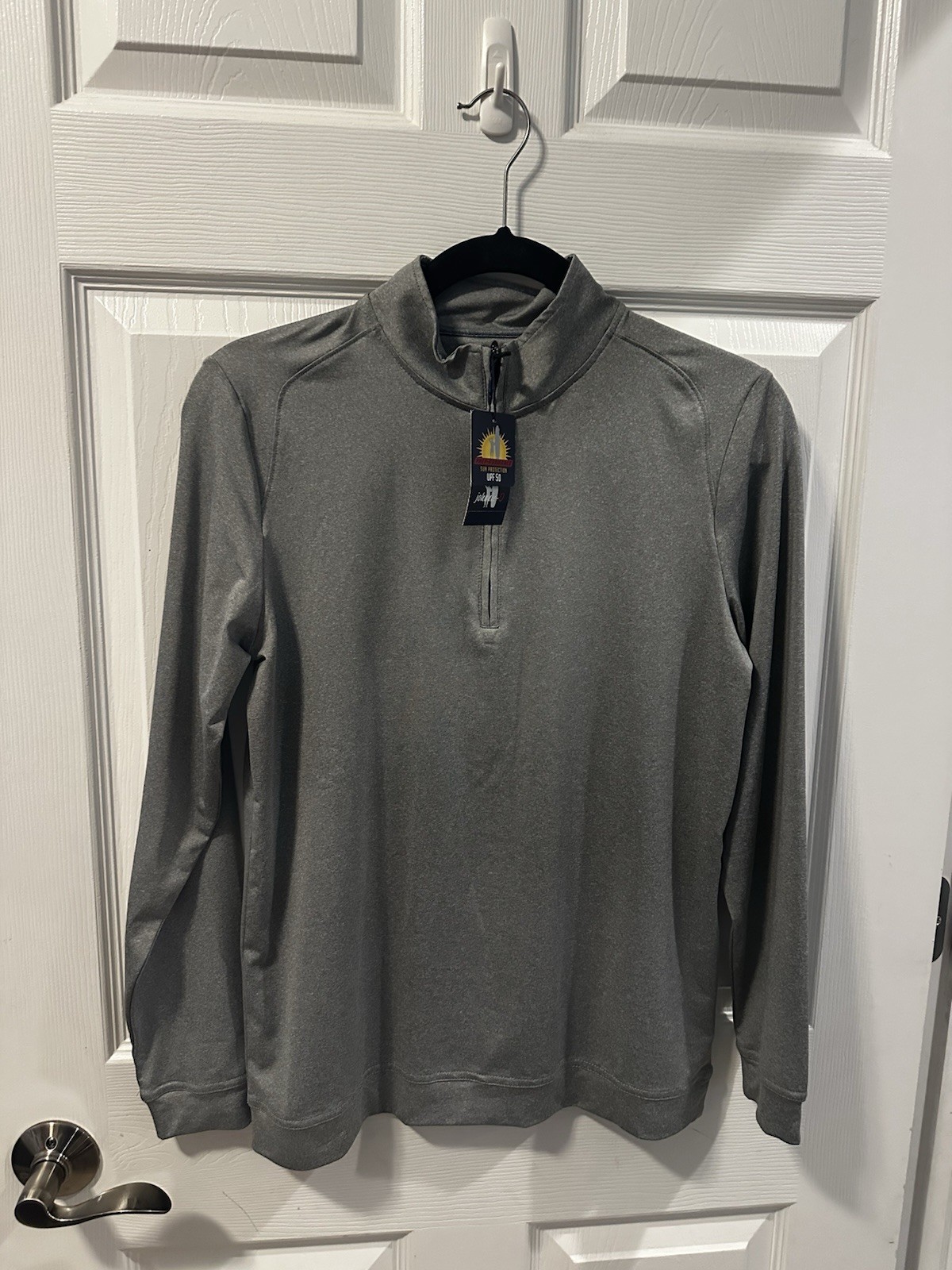 Johnnie-O Prep-Formance 1/4 Zip Pullover Women’s Size 14 Gray UPF 50