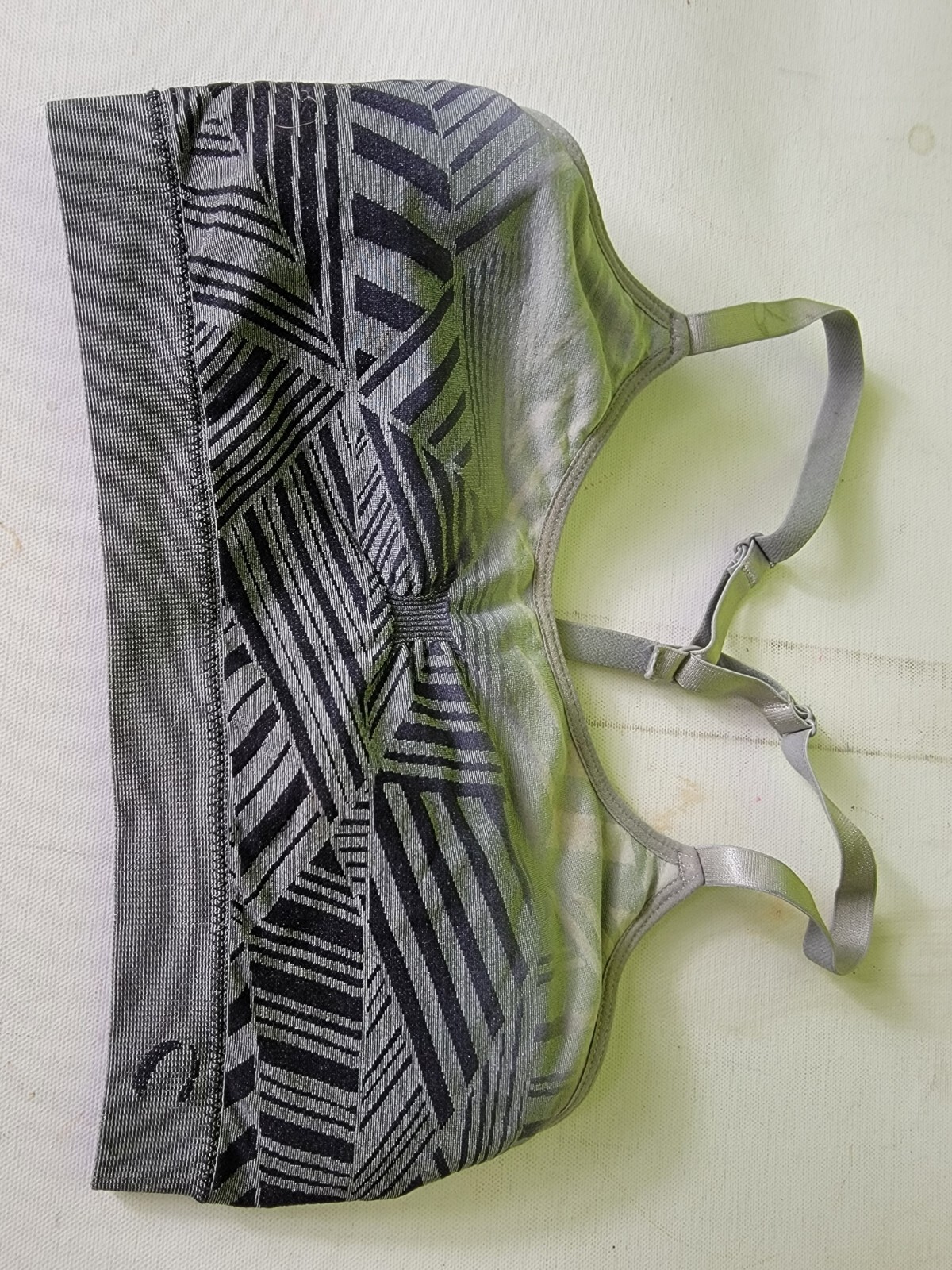 Climawear Athletic Top Bra Workout Running Gray Black Womens Size Small