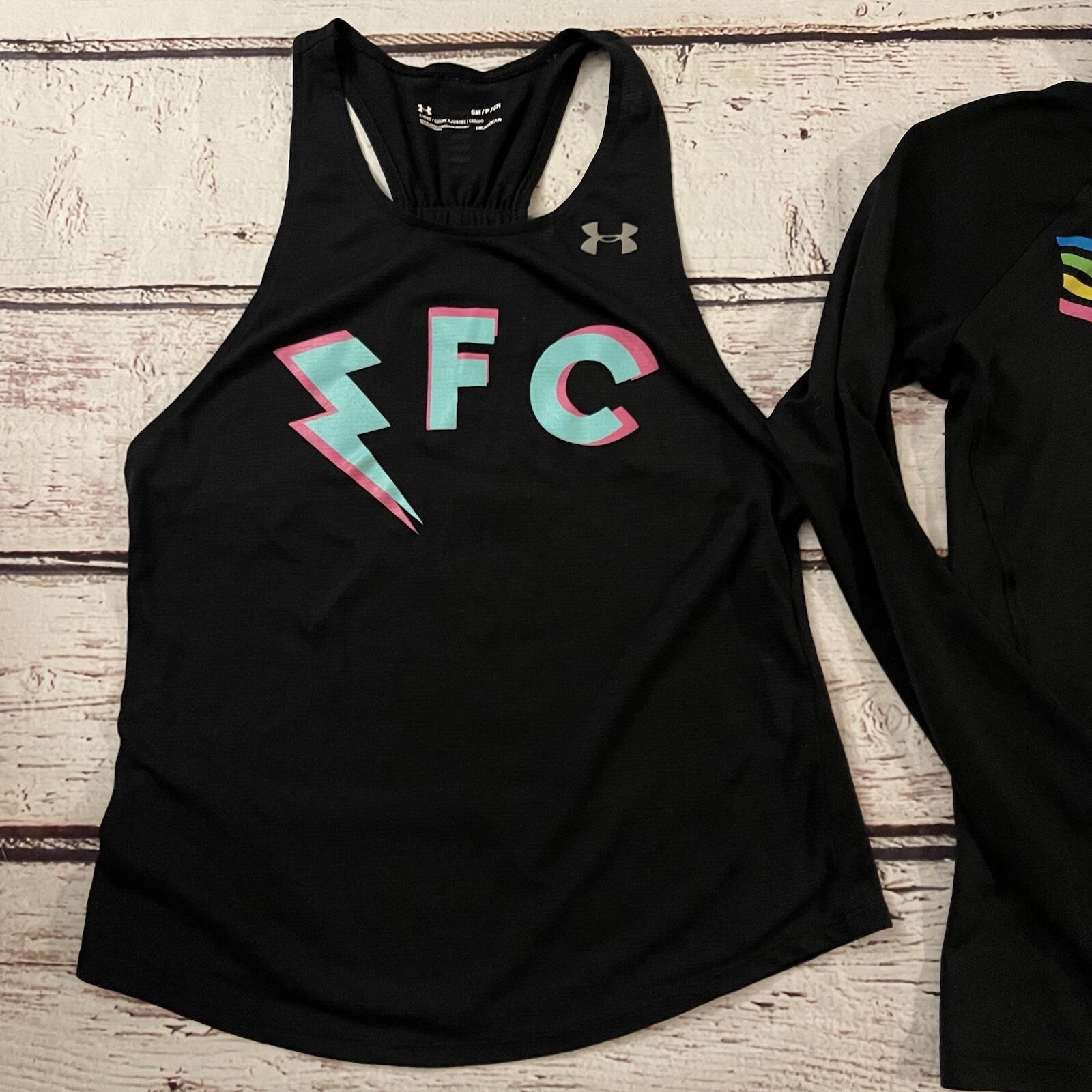Under Armour Tank/Pullover Womens Small Racerback Electric Athletic Club Running