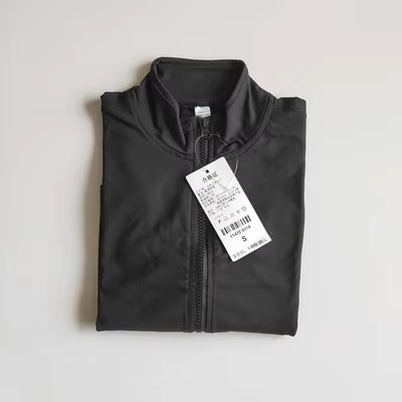 S M L Sports Running Long-Sleeved Standing-Collar Zipper Gym Fast-Drying Sweater