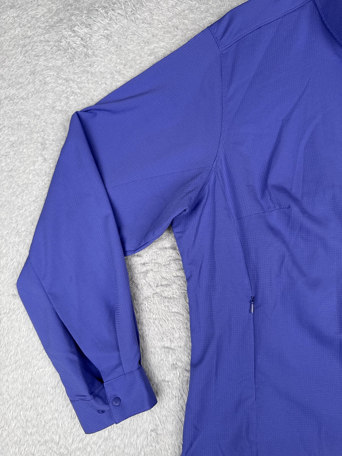 Columbia Shirt Women 1X Blue Long Sleeve Snap PFG Omni-Shade Fishing Hiking Vent