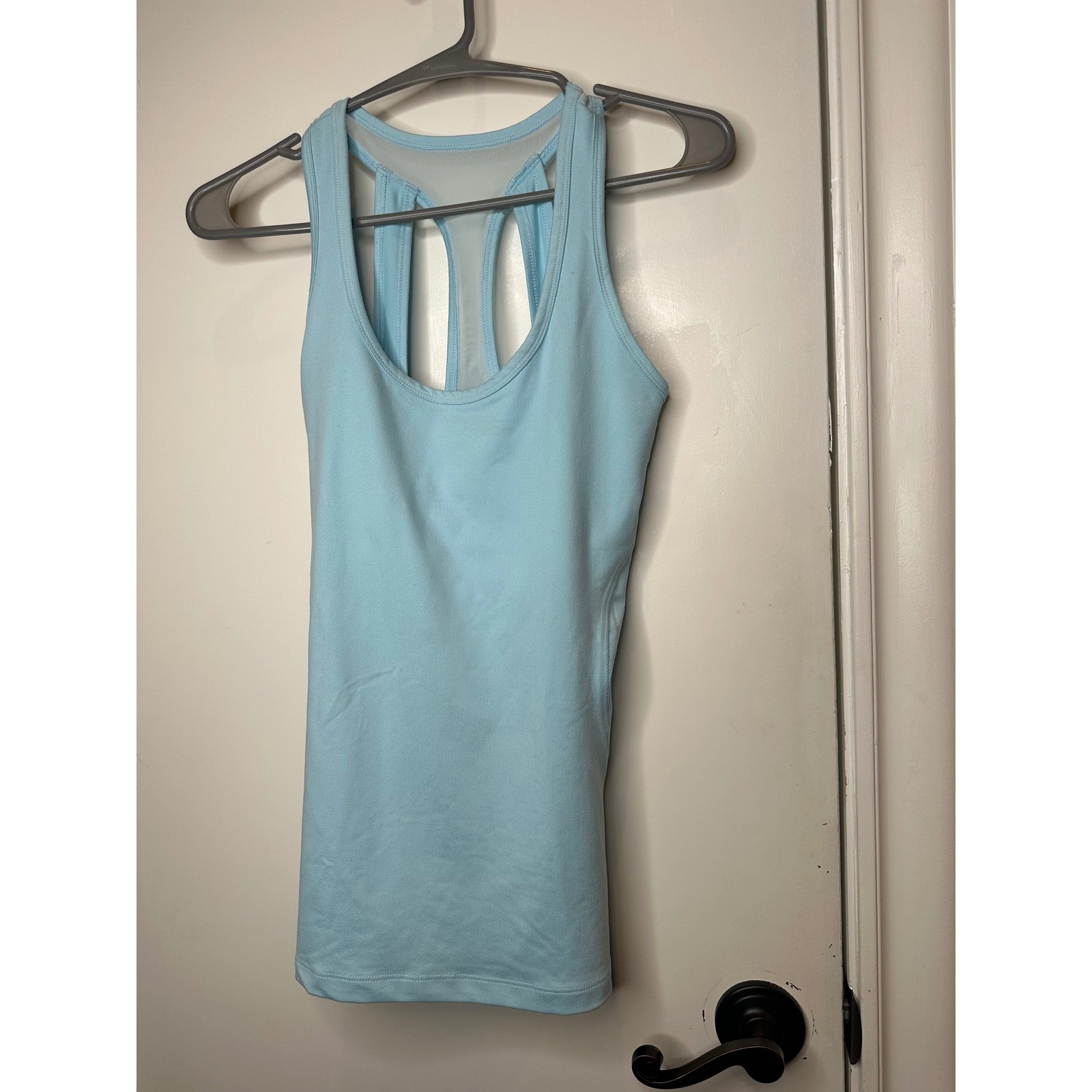 Studio by Capezio Womens Blue Racerback Active Tank Top Built-in Bra Small