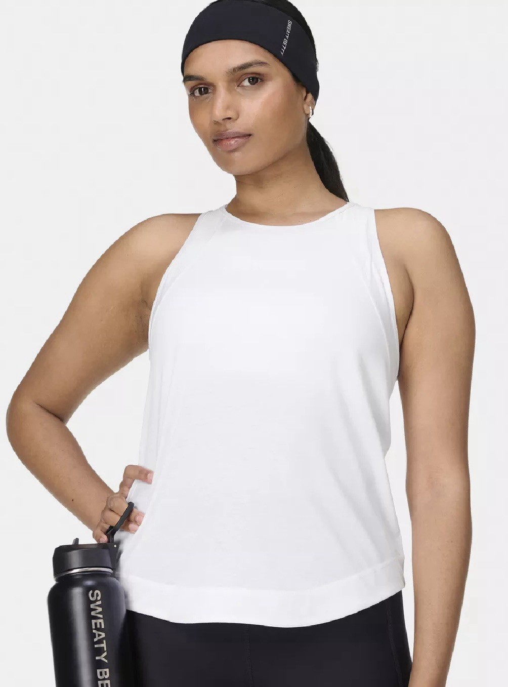 Sweaty Betty Breathe Easy Run Tank Top Women’s Medium White NWT Breathable NEW