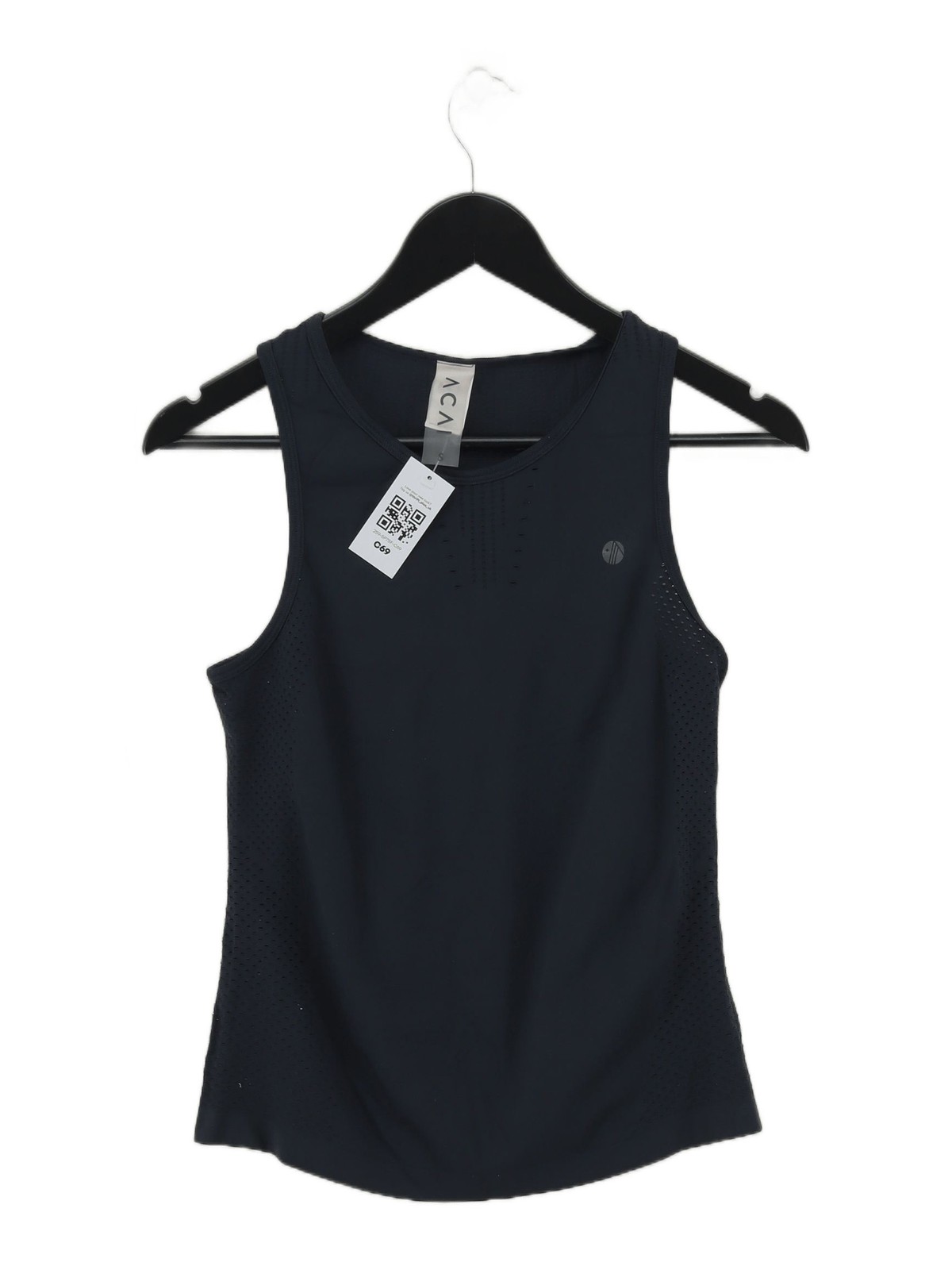 ACAI Women’s T-Shirt S Black 100% Nylon Sleeveless Basic