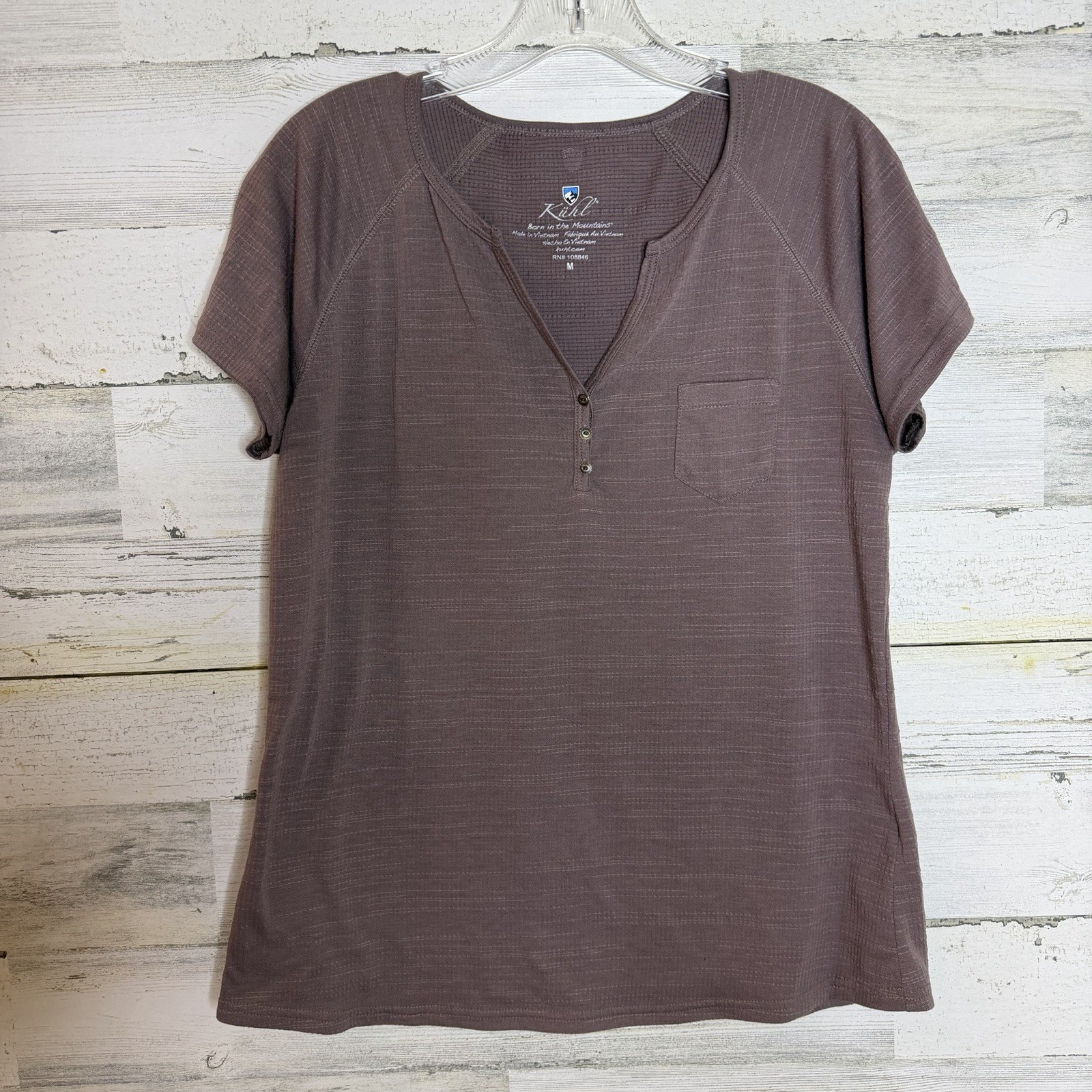 Kuhl Womens M Brown Short Sleeved Athletic Lightweight Shirt