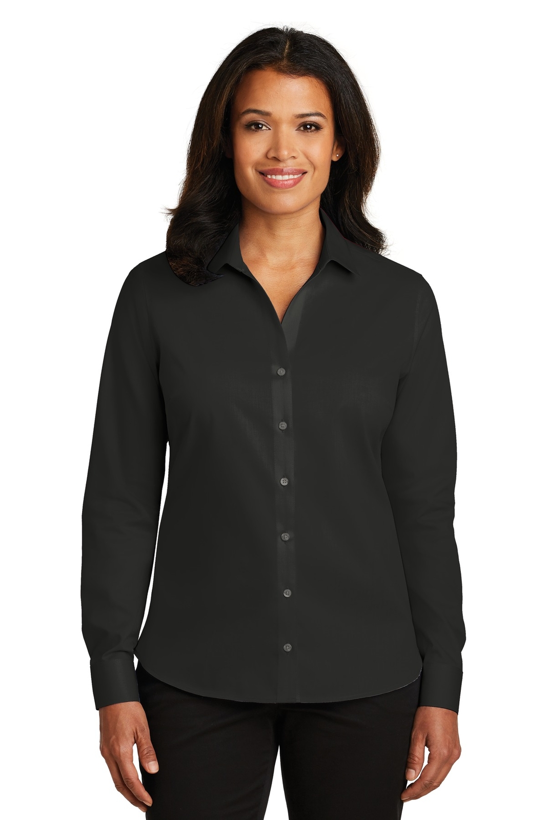 Red House RH79 Womens Long Sleeve Non Iron Twill Open Collar Shirt