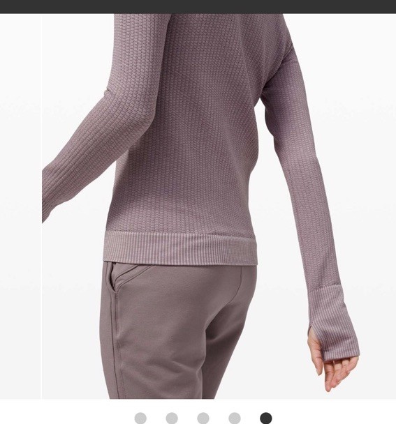 Lululemon Rest Less Pullover Textured Crew Bubble Dot Violet Purple Shirt Sz 4/6