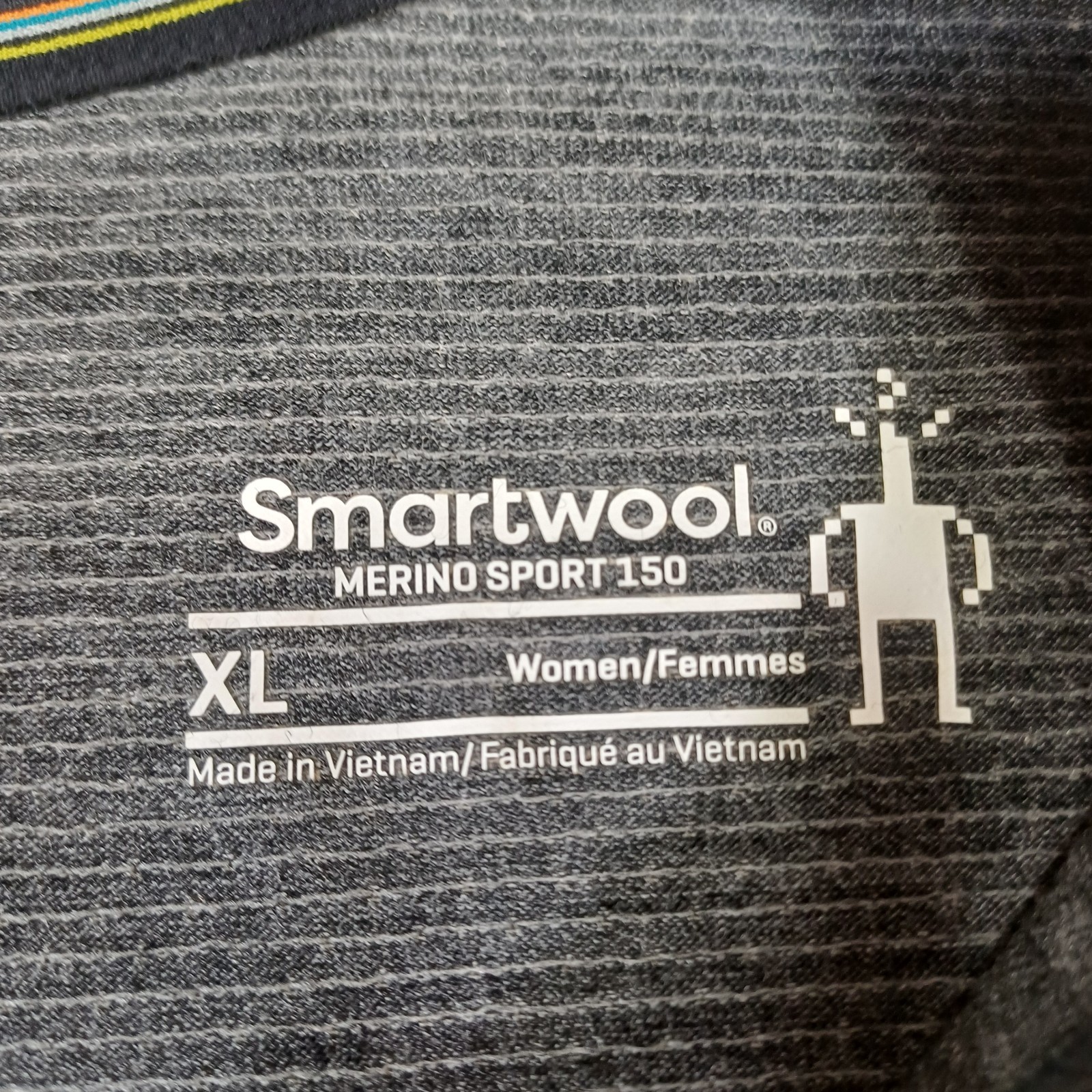Smartwool 150 Merino Wool Base Layer Women Sz XL Grey Lightweight Top Breathable