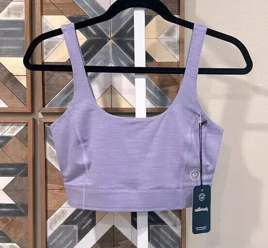 allbirds Women’s Natural Flow Crop Tank Purple Hush Size XL NWT